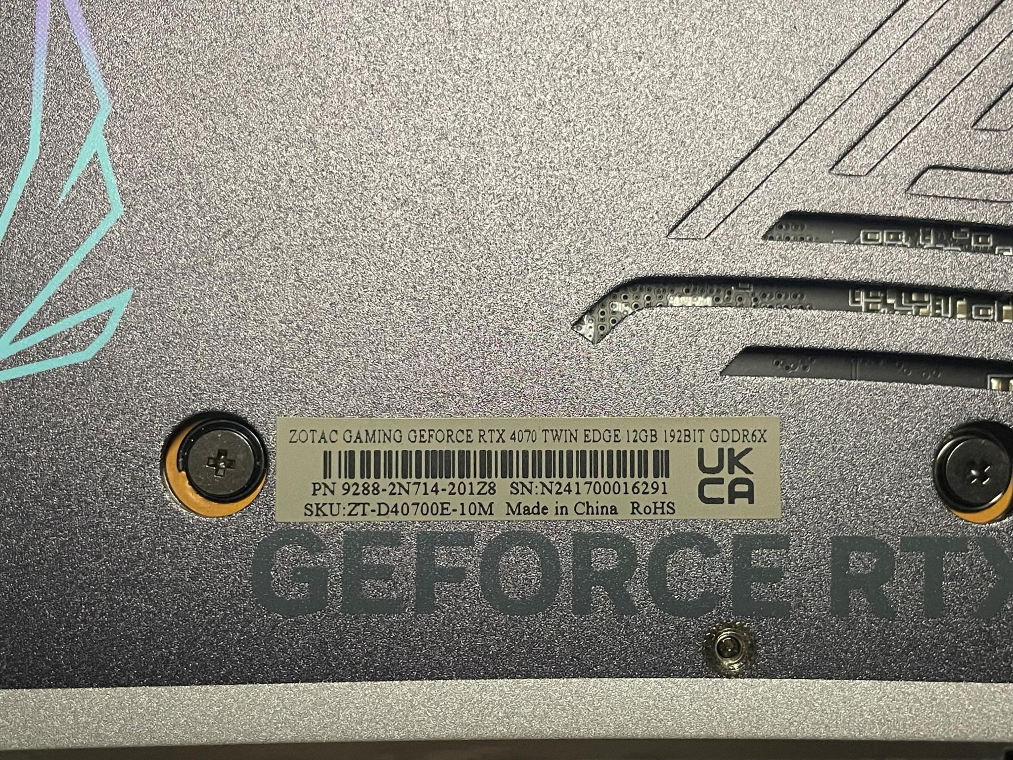 ZOTAC Gaming GeForce RTX 4070 Twin Edge OC GDDR6 DLSS 3 12GB