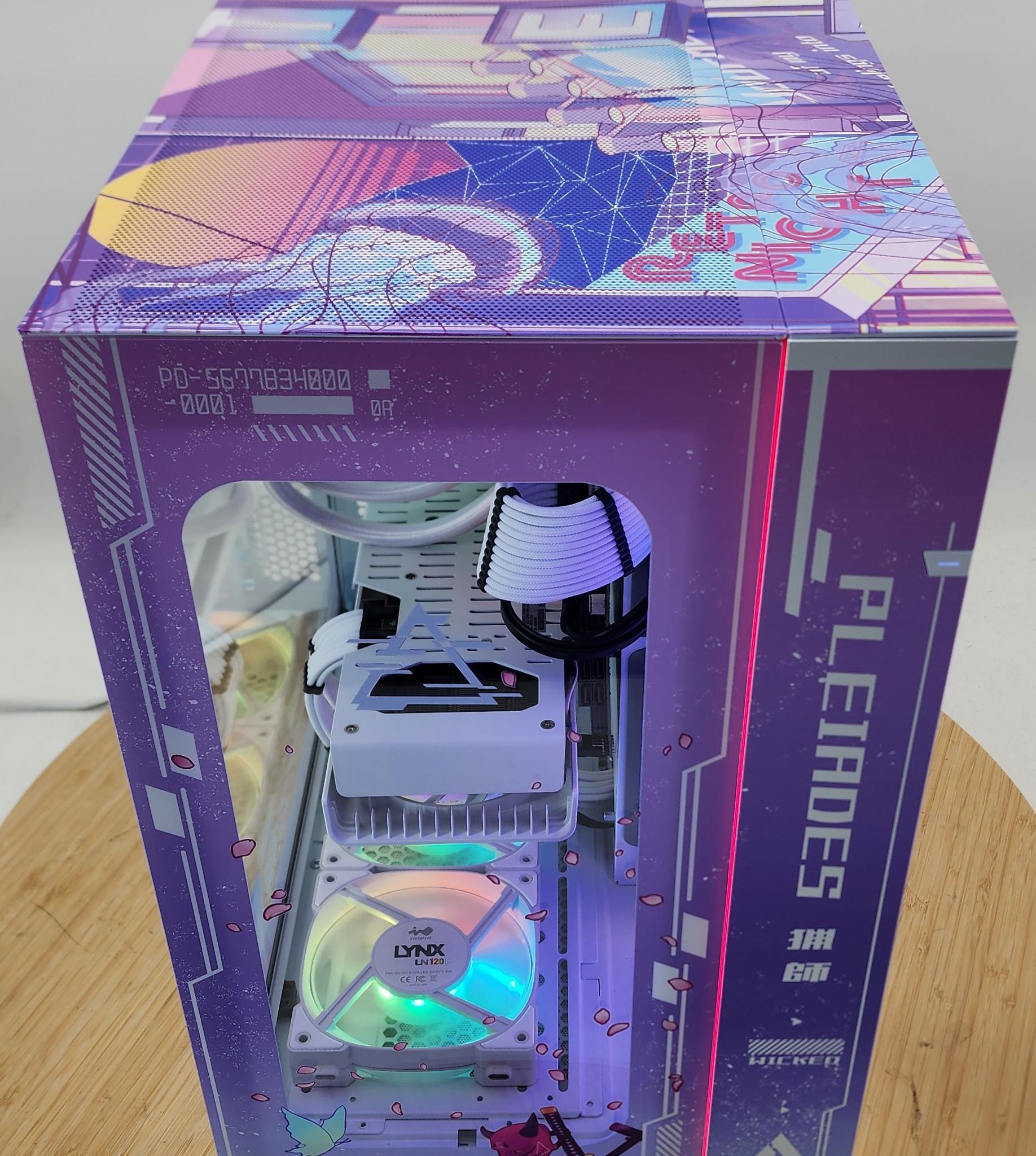 Gaming PC Ryzen 7 7700 16GB RAM 1TB SSD RX 7800 XT 16GB Windows 11 PINK Computer