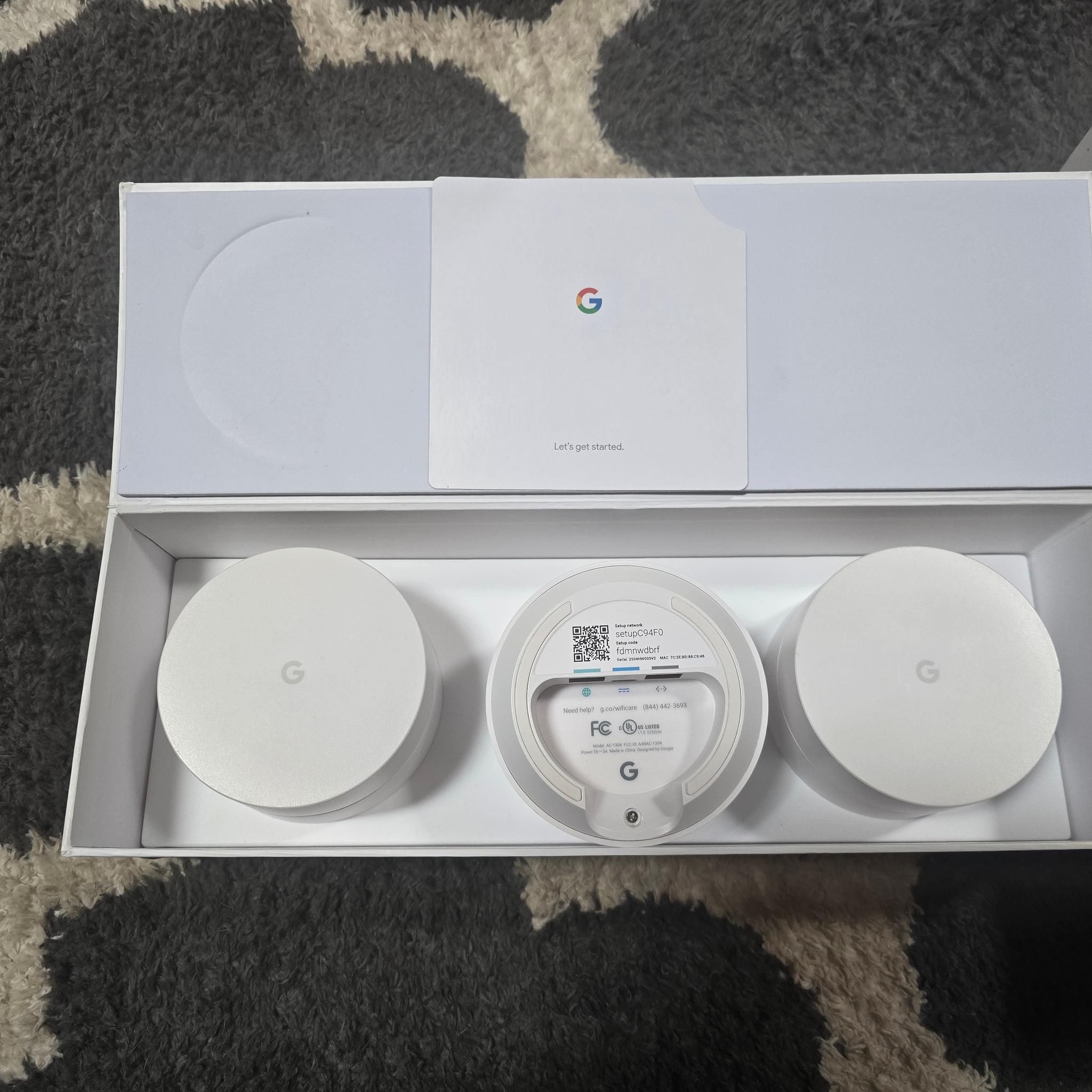 Google Wifi - AC1200 - Mesh WiFi System - Wifi Router - 4500 Sq Ft Coverage - 3 pack