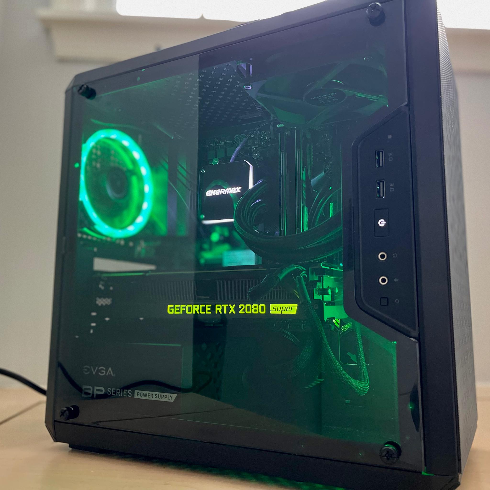 Micro ATX custom built gaming PC 3900X AMD w 2080 Super GPU 
