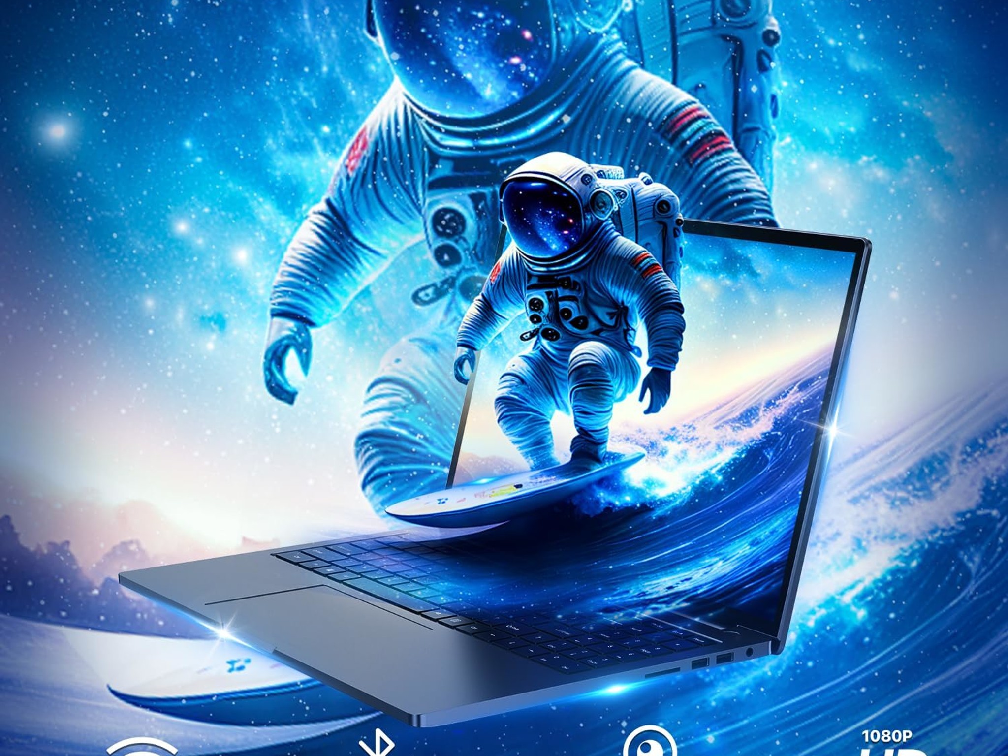 16 inch Laptop, 16GB DDR4 512GB SSD, Intel Quad-Core N95 Processor (up to 3.4Ghz) Windows 11 Pro