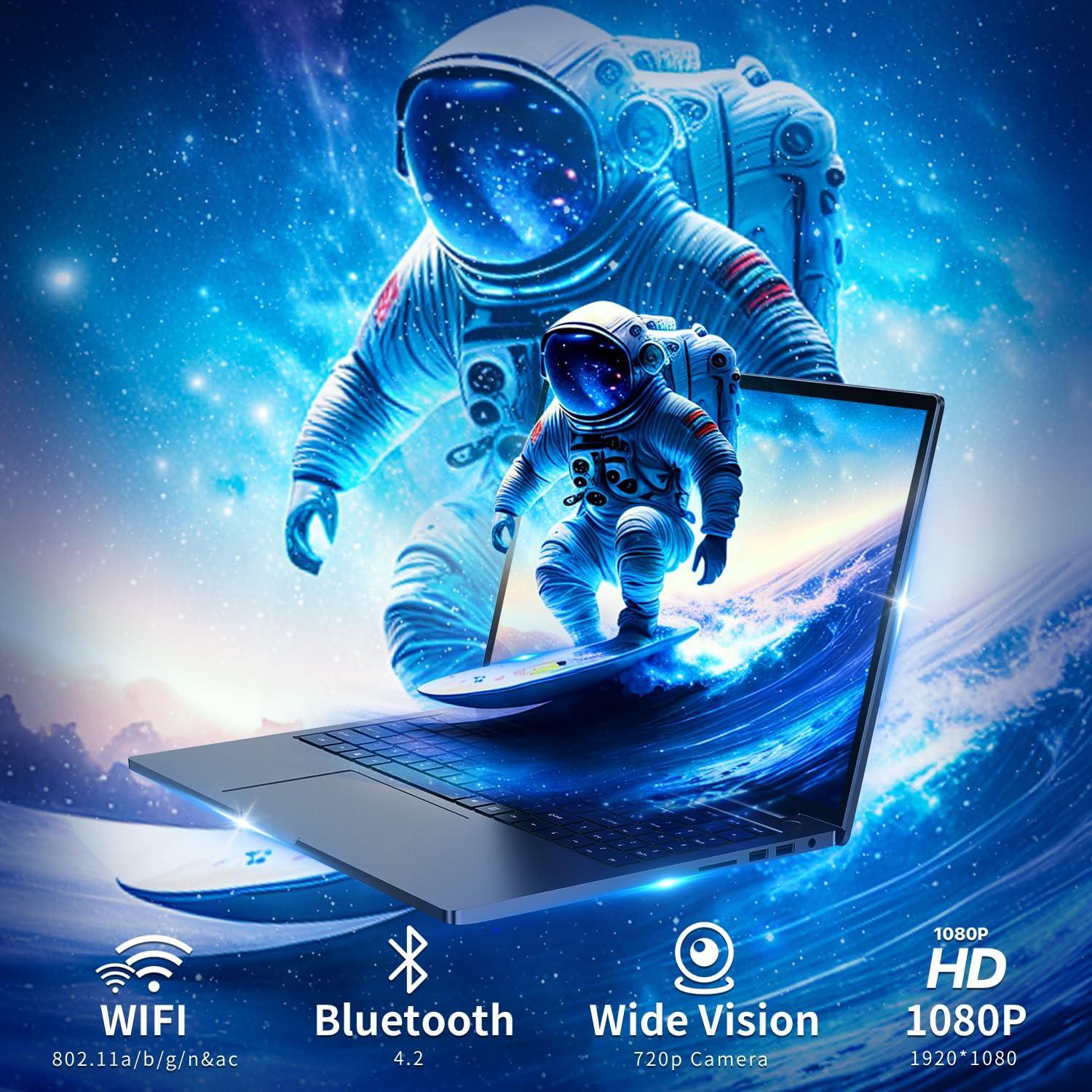 16 inch Laptop, 16GB DDR4 512GB SSD, Intel Quad-Core N95 Processor (up to 3.4Ghz) Windows 11 Pro