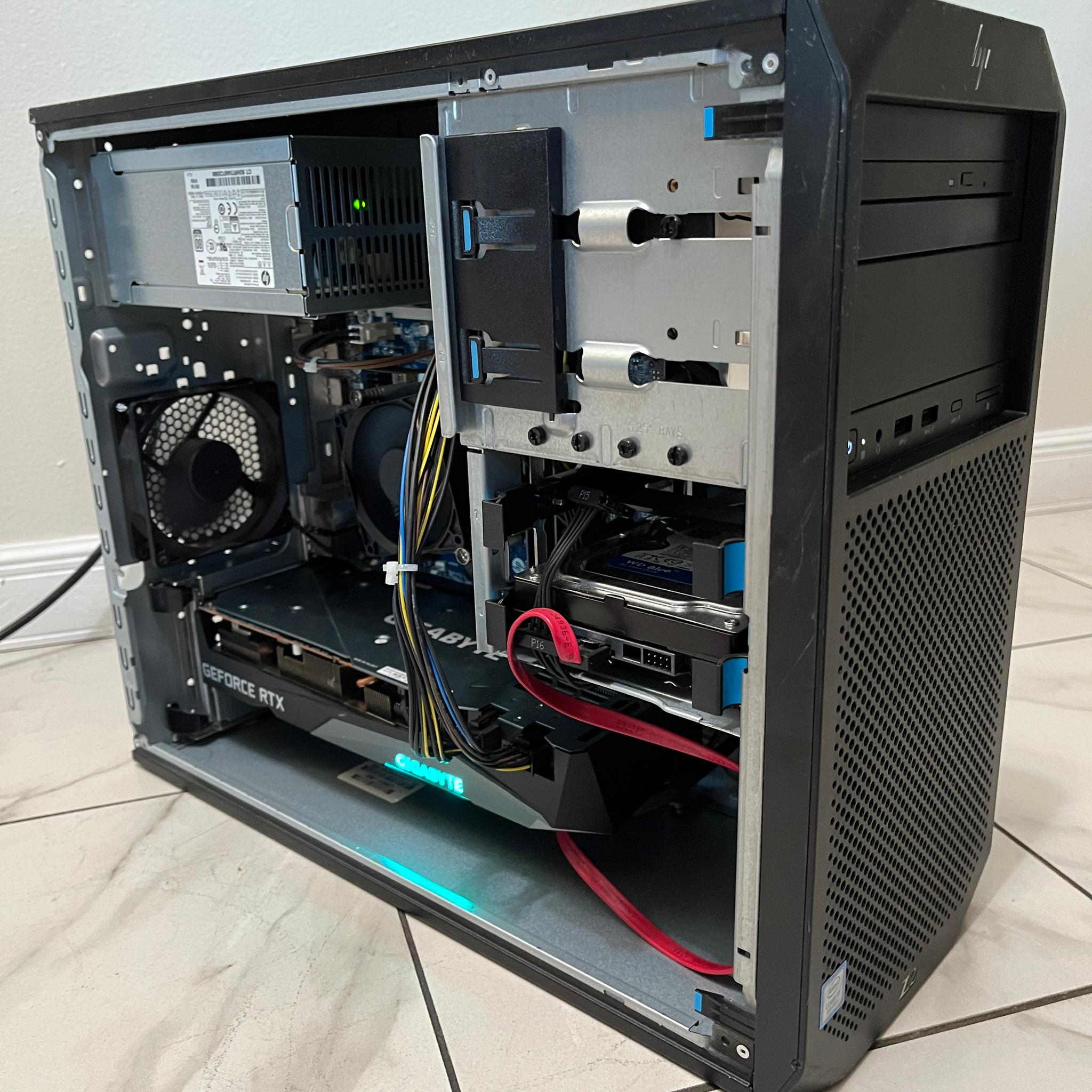 NVIDIA RTX 3070, Intel Core i7-8700, 16GB RAM, 1.2TB Storage- High FPS HP Z4 Gaming PC w/ Wi-Fi & BT