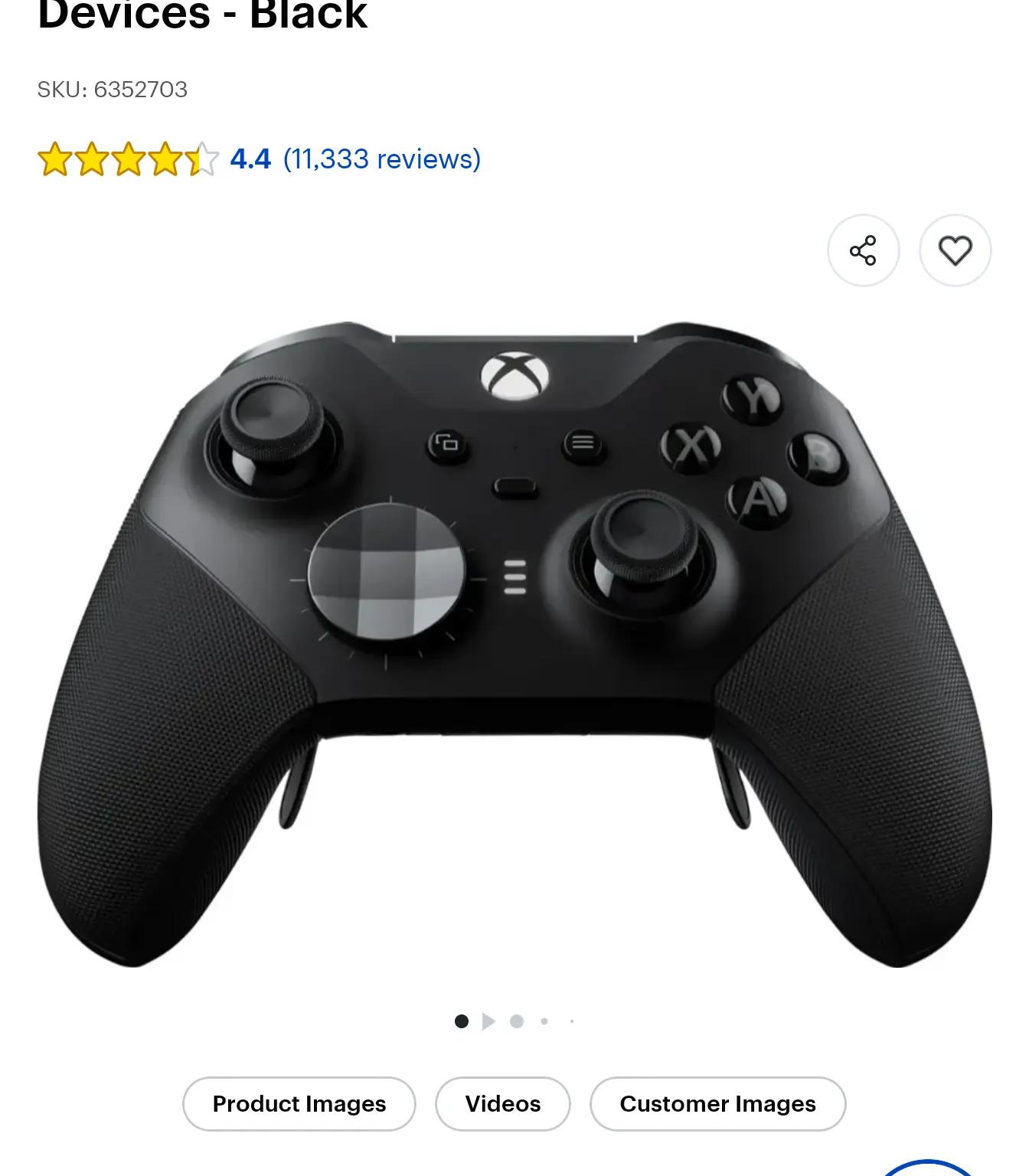 Xbox Elite Series 2 Wireless Gaming Controller – Black – Xbox, Windows PC, Android, iOS