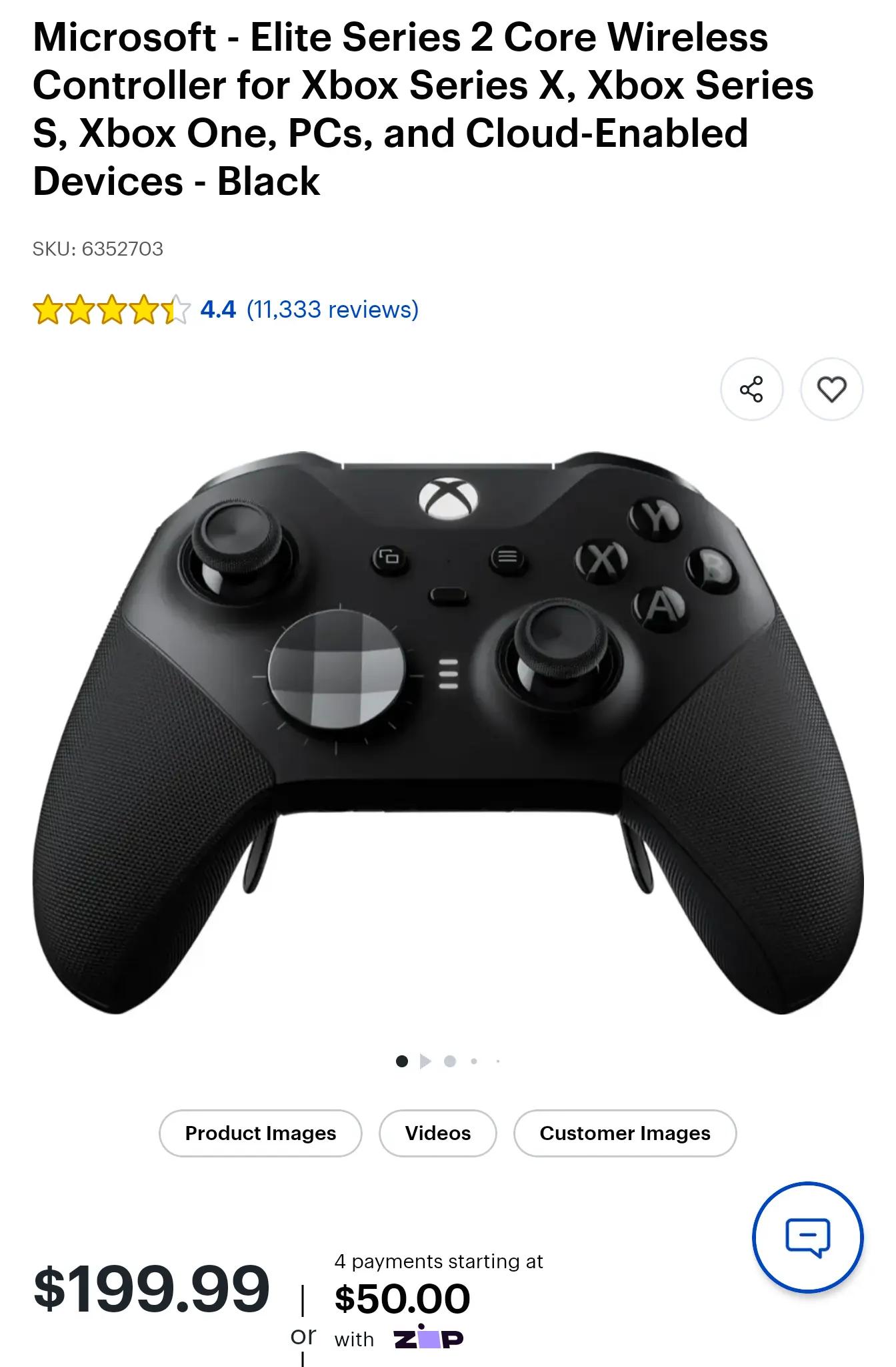 Xbox Elite Series 2 Wireless Gaming Controller – Black – Xbox, Windows PC, Android, iOS