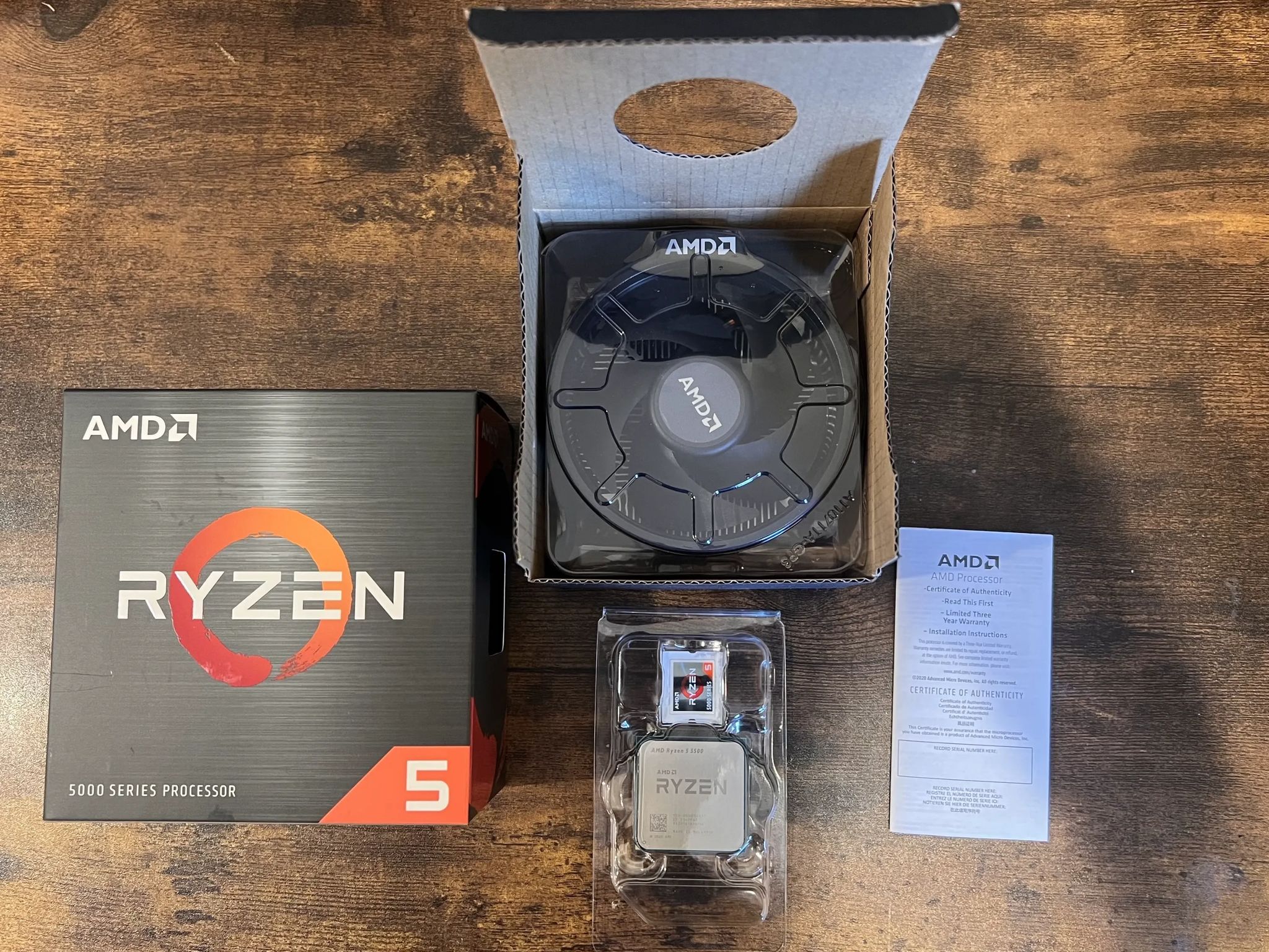 AMD Ryzen 5 5500 Cezanne 3.6GHz 6-Core AM4 Boxed Processor - Wraith Stealth Cooler Included