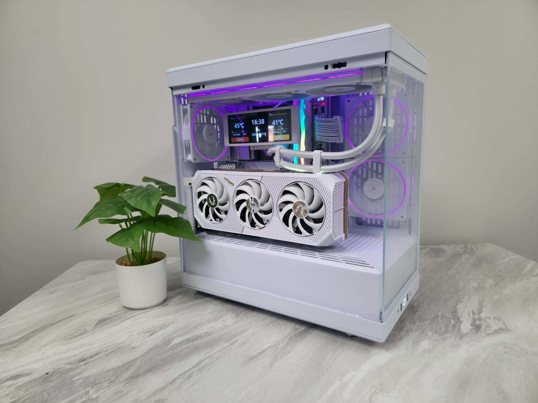 4k High-End Ice White Gaming PC Computer (RTX 5080 16gb, 9800X3D, 32gb DDR5 6000 MTs cl30)
