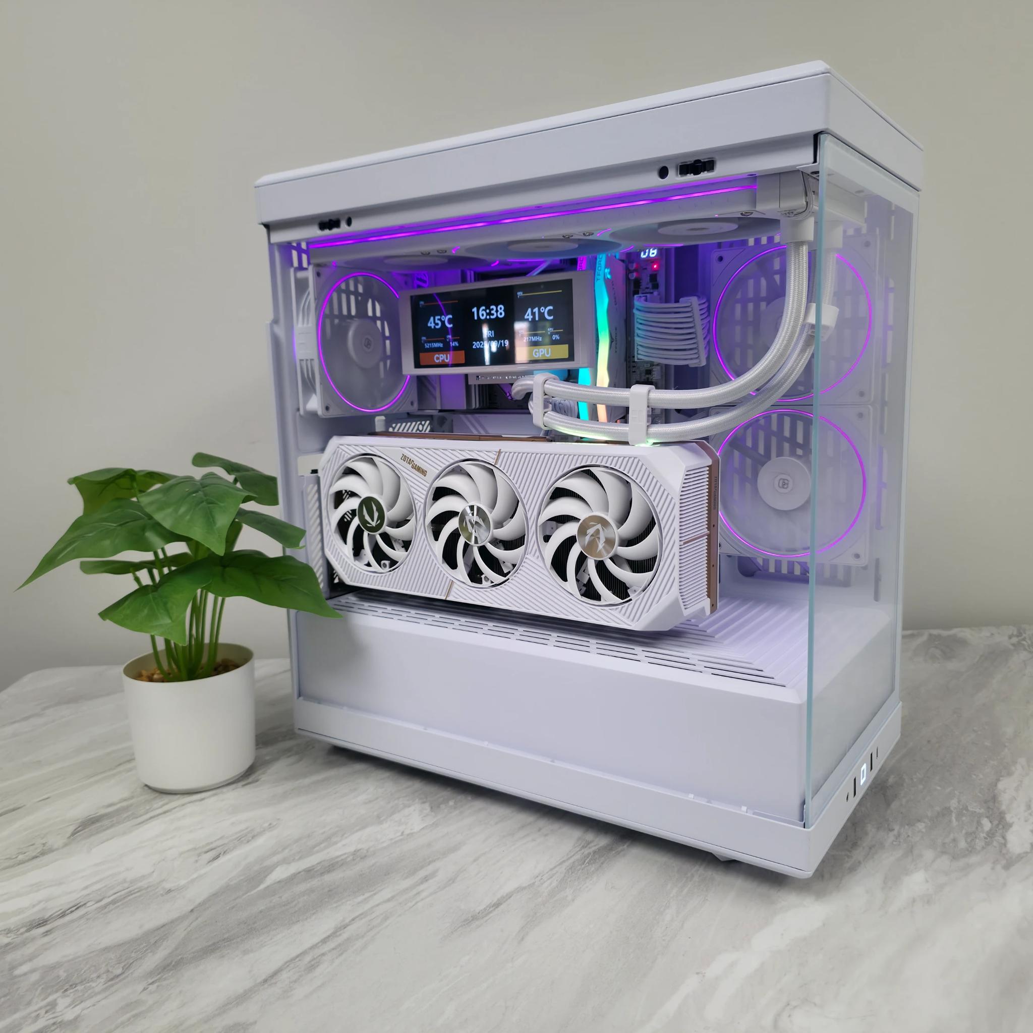 4k High-End Ice White Gaming PC Computer (RTX 5080 16gb, 9800X3D, 32gb DDR5 6000 MTs cl30)