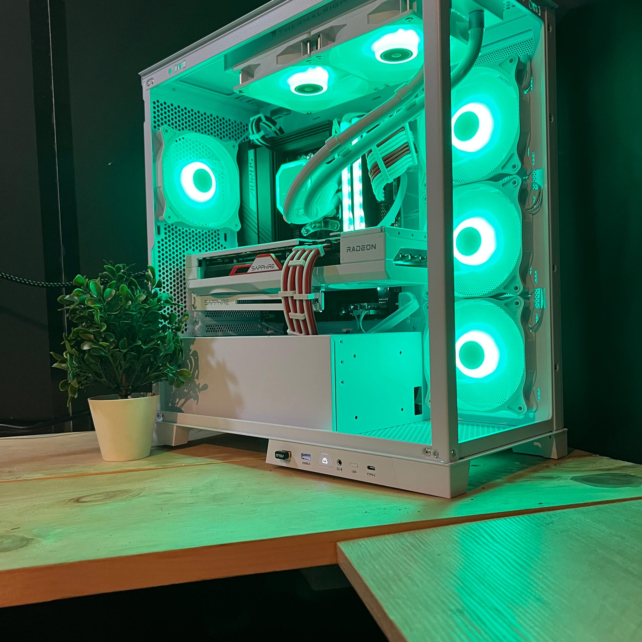 white wolf 7800x3d 7800xt 32g ddr5 no compromise gaming pc/content creation