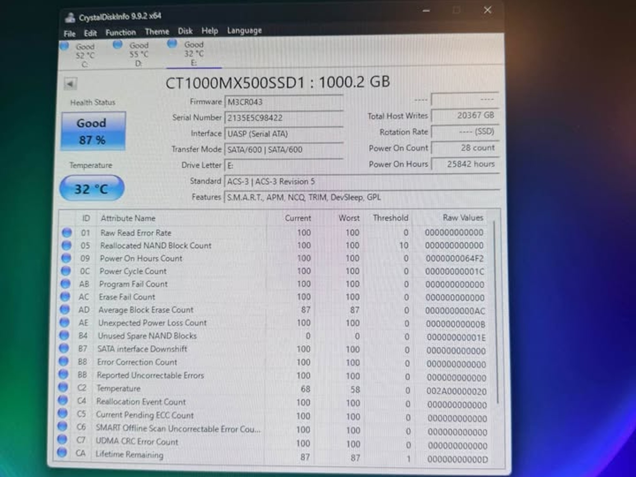 Crucial CT1000MX 1TB 2.5-inch SATA Internal SSD