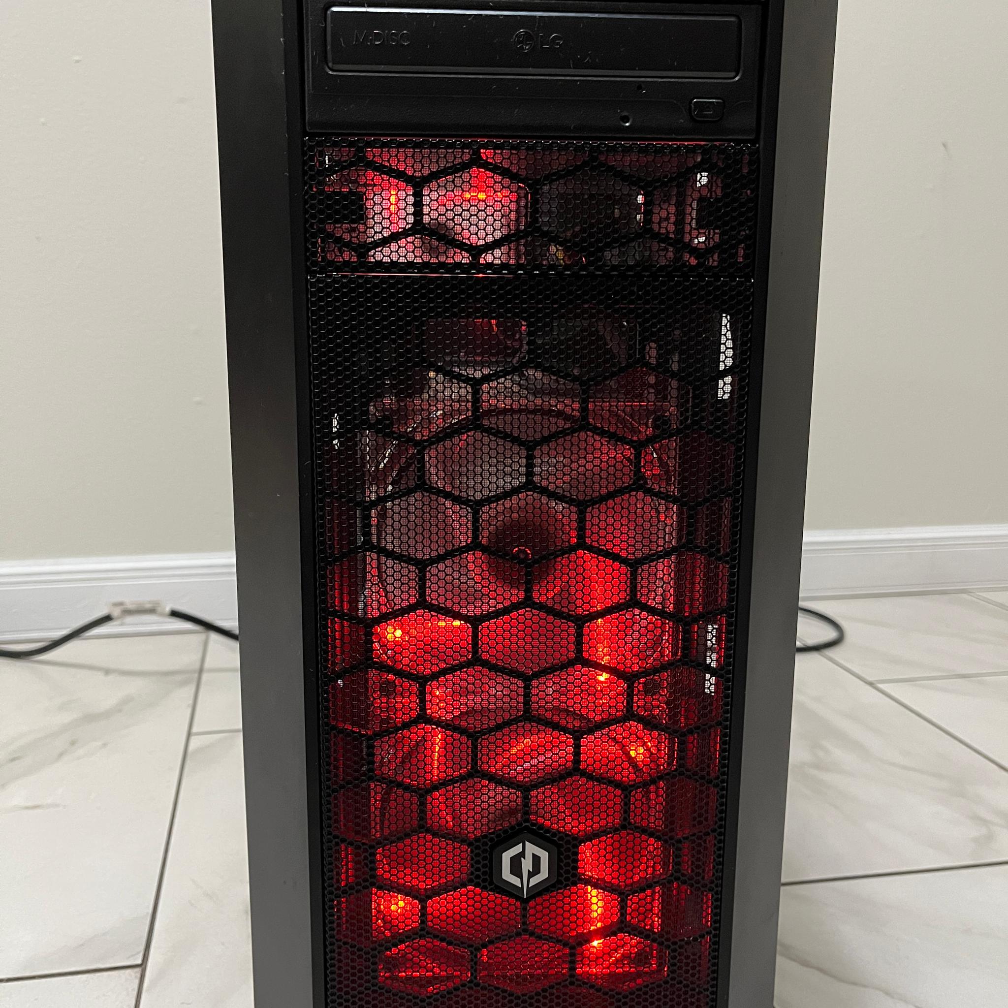 NVIDIA RTX 2080, Intel Core i3-12100, 16GB RAM, 512GB SSD - Gaming PC w/ Wi-Fi & BT *Missing R Panel