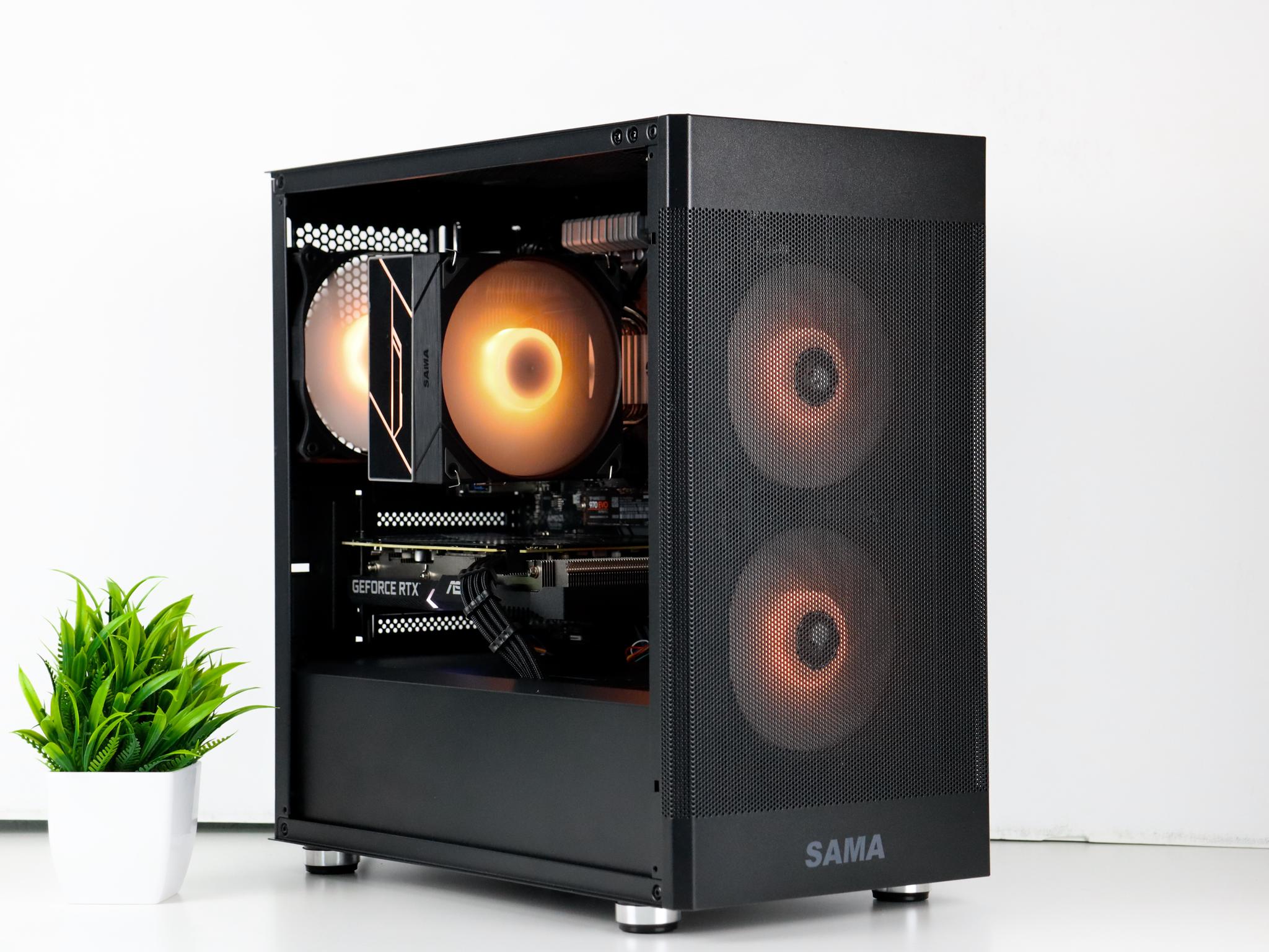 ⚫ Black Gaming PC – RTX 3060 TI, Ryzen 5 3600, 16GB RAM, 500GB SSD - WiFi, BlueTooth ⚫