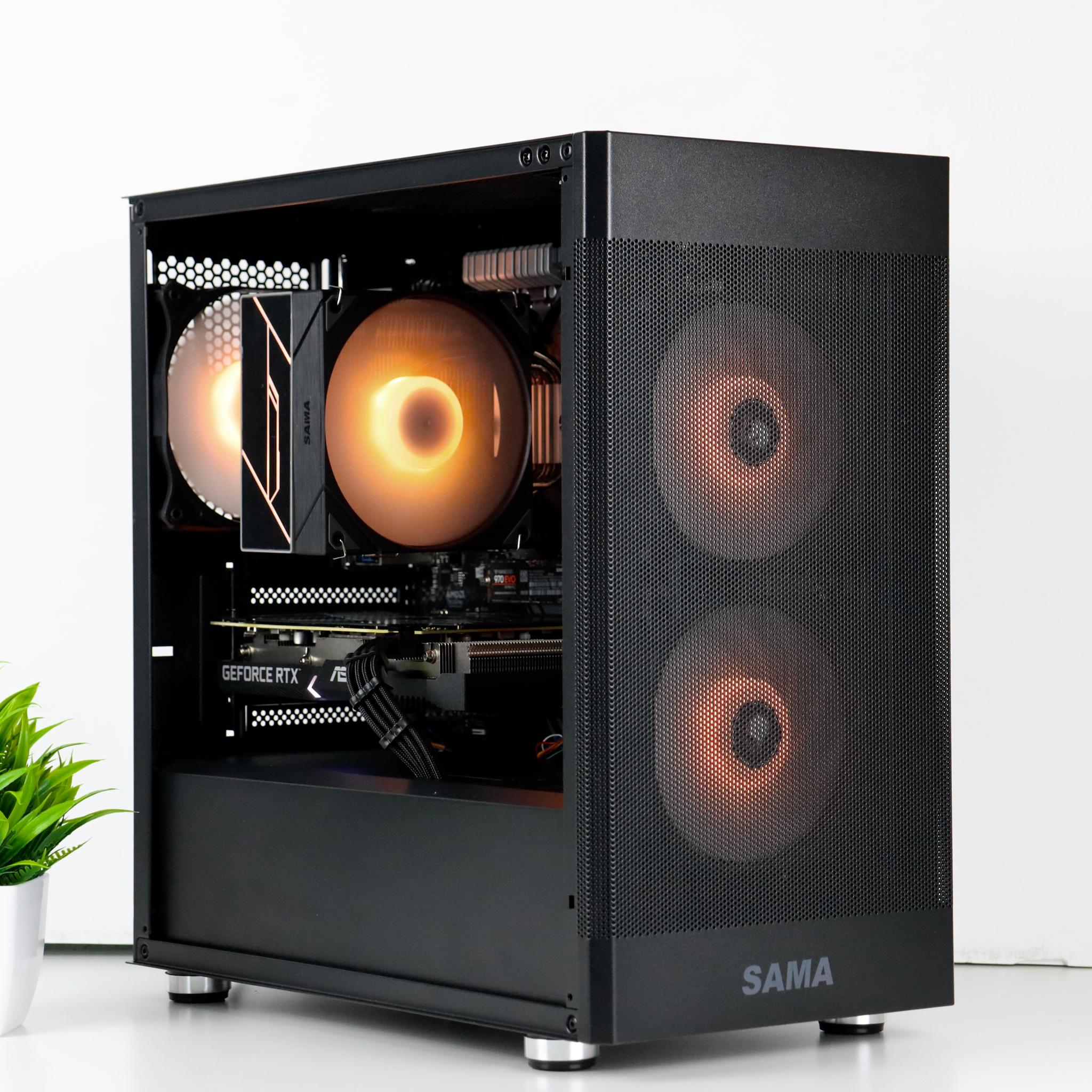 ⚫ Black Gaming PC – RTX 3060 TI, Ryzen 5 3600, 16GB RAM, 500GB SSD - WiFi, BlueTooth ⚫