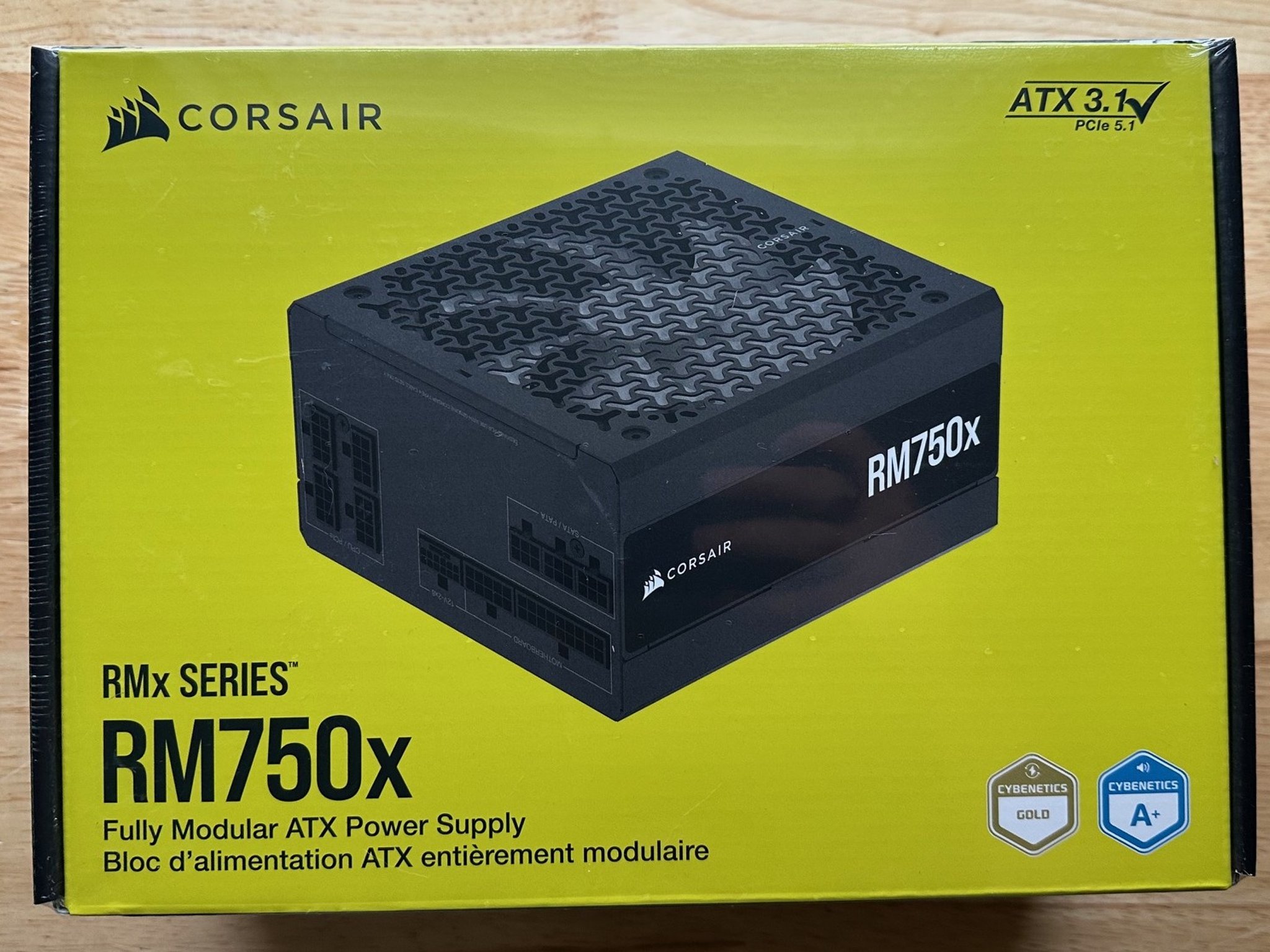 CORSAIR RMx Series RM750x ATX Power Supply - Fully Modular - ATX 3.1 - PCIe 5.1 - Cybenetics Gold