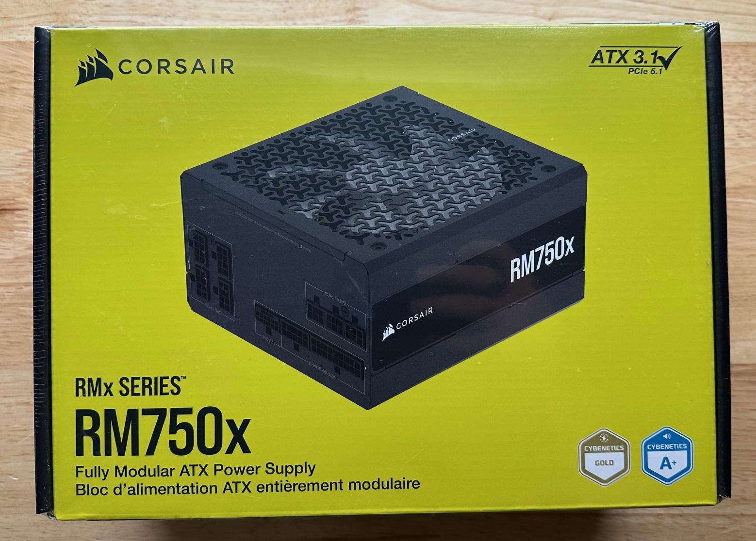 CORSAIR RMx Series RM750x ATX Power Supply - Fully Modular - ATX 3.1 - PCIe 5.1 - Cybenetics Gold
