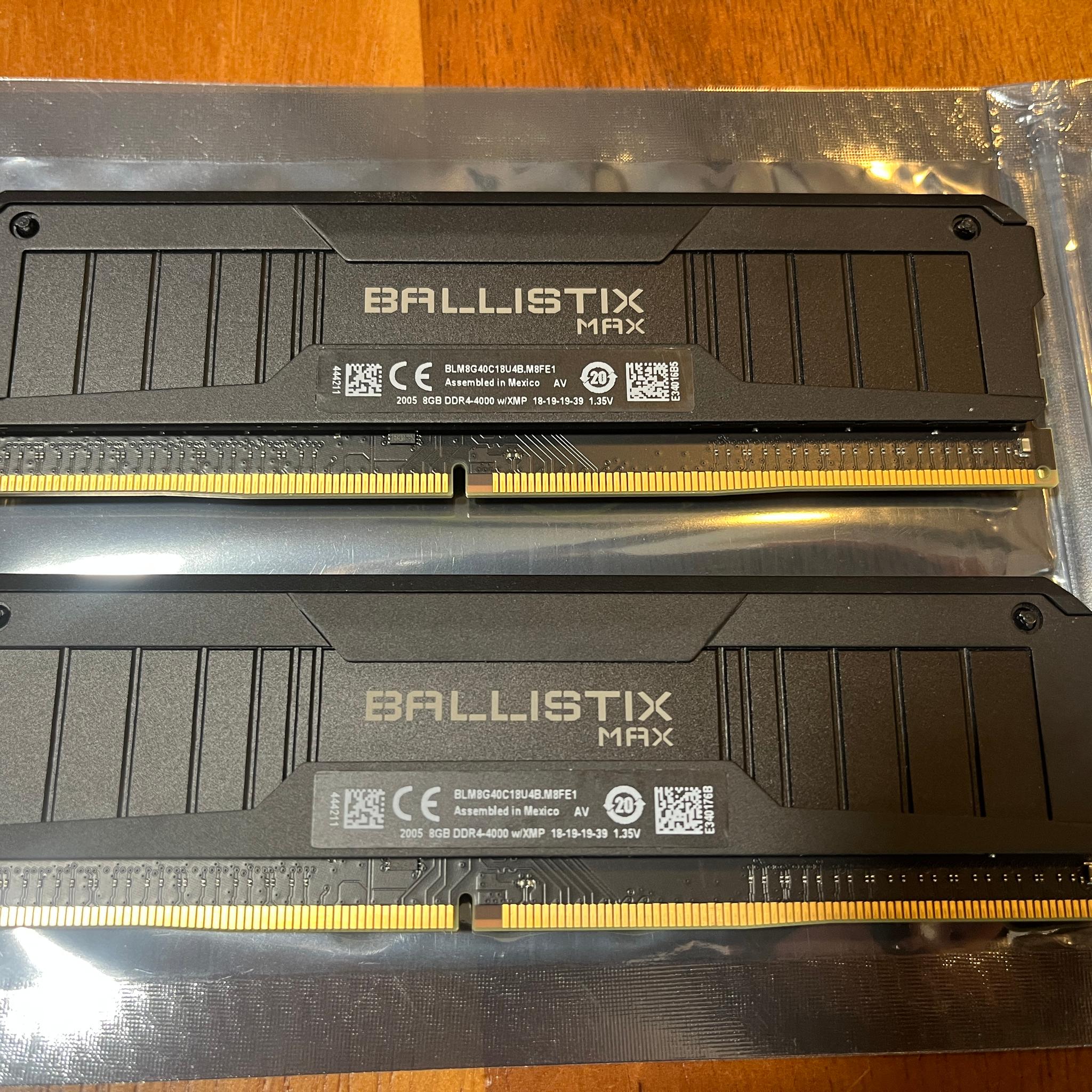 Crucial Ballistix Max 16GB (2x8GB) RAM DDR4 4000MHz BLM8G40C18U4B.M8FE1