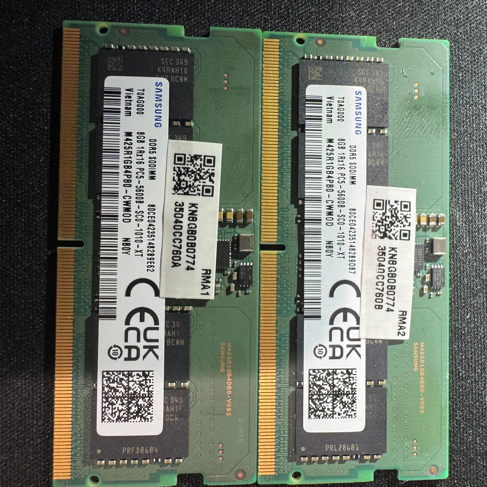 Samsung 16GB (2x8GB) DDR5 5600MHz SODIMM Laptop RAM