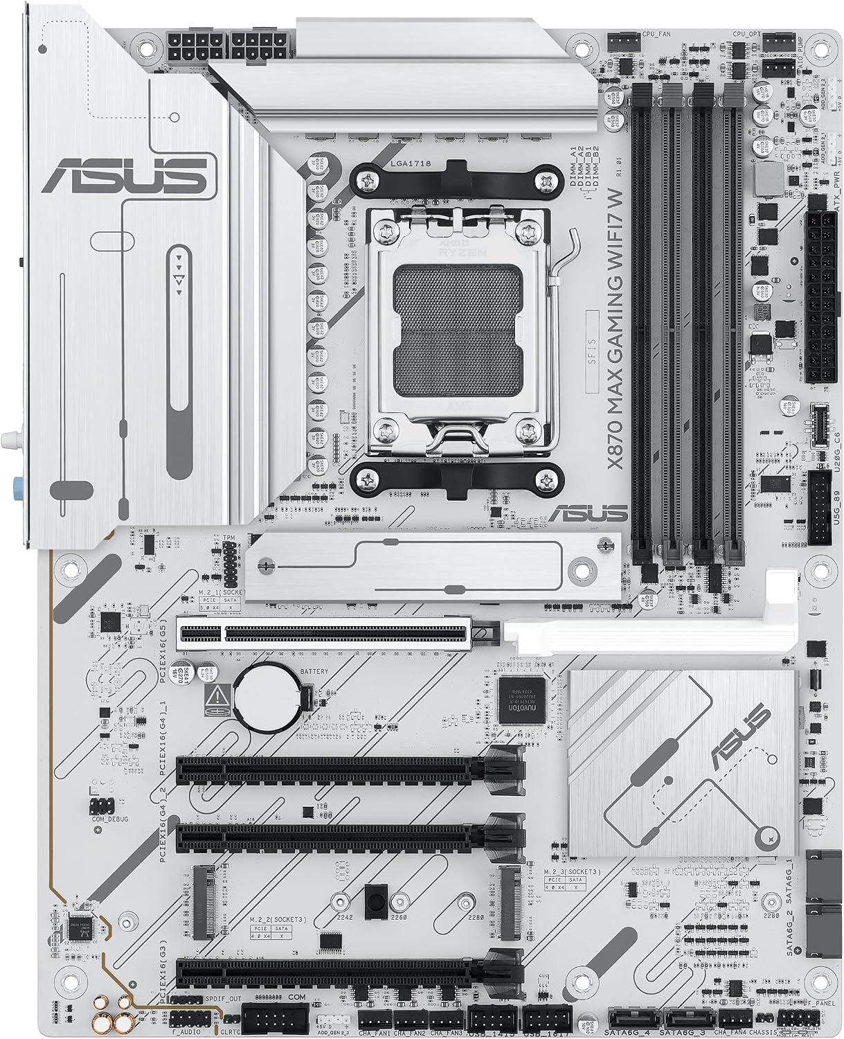 ASUS X870 MAX GAMING WIFI7 AMD X870 AM5 DDR5 ATX Desktop Motherboard