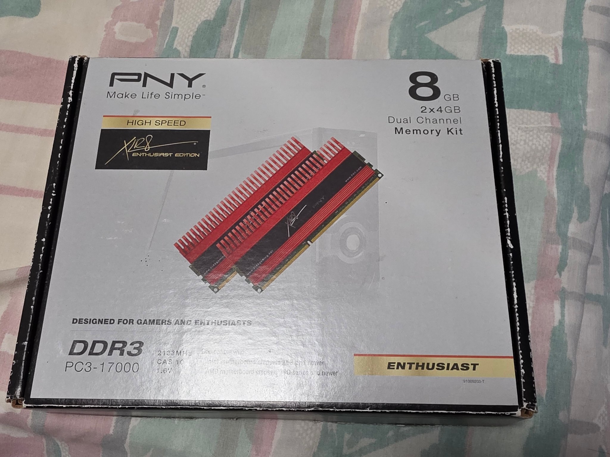 PNY XLR8 8GB (2x4GB) DDR3-2133 Ram kit MD8192KD3-2133-R-X10-Z