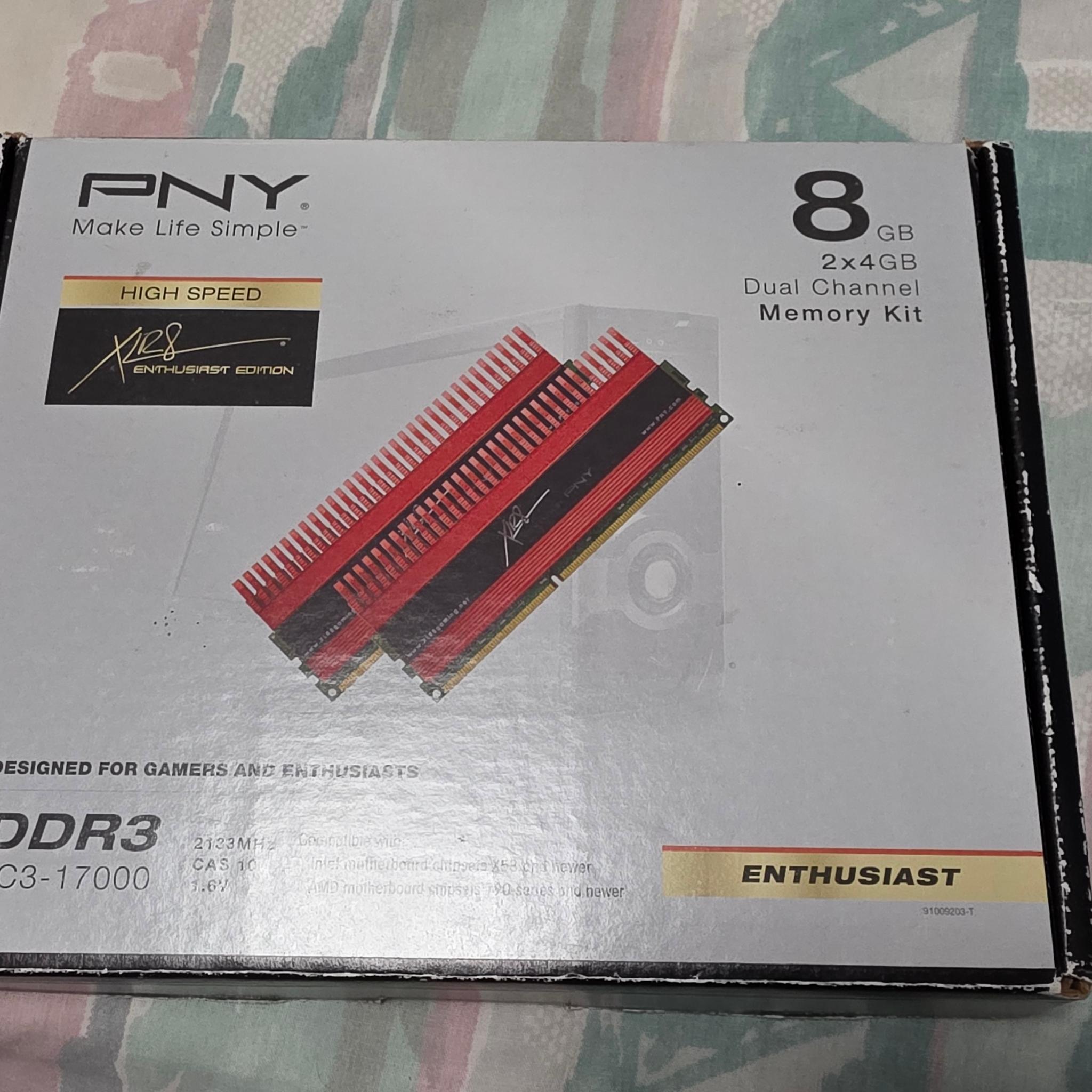 PNY XLR8 8GB (2x4GB) DDR3-2133 Ram kit MD8192KD3-2133-R-X10-Z
