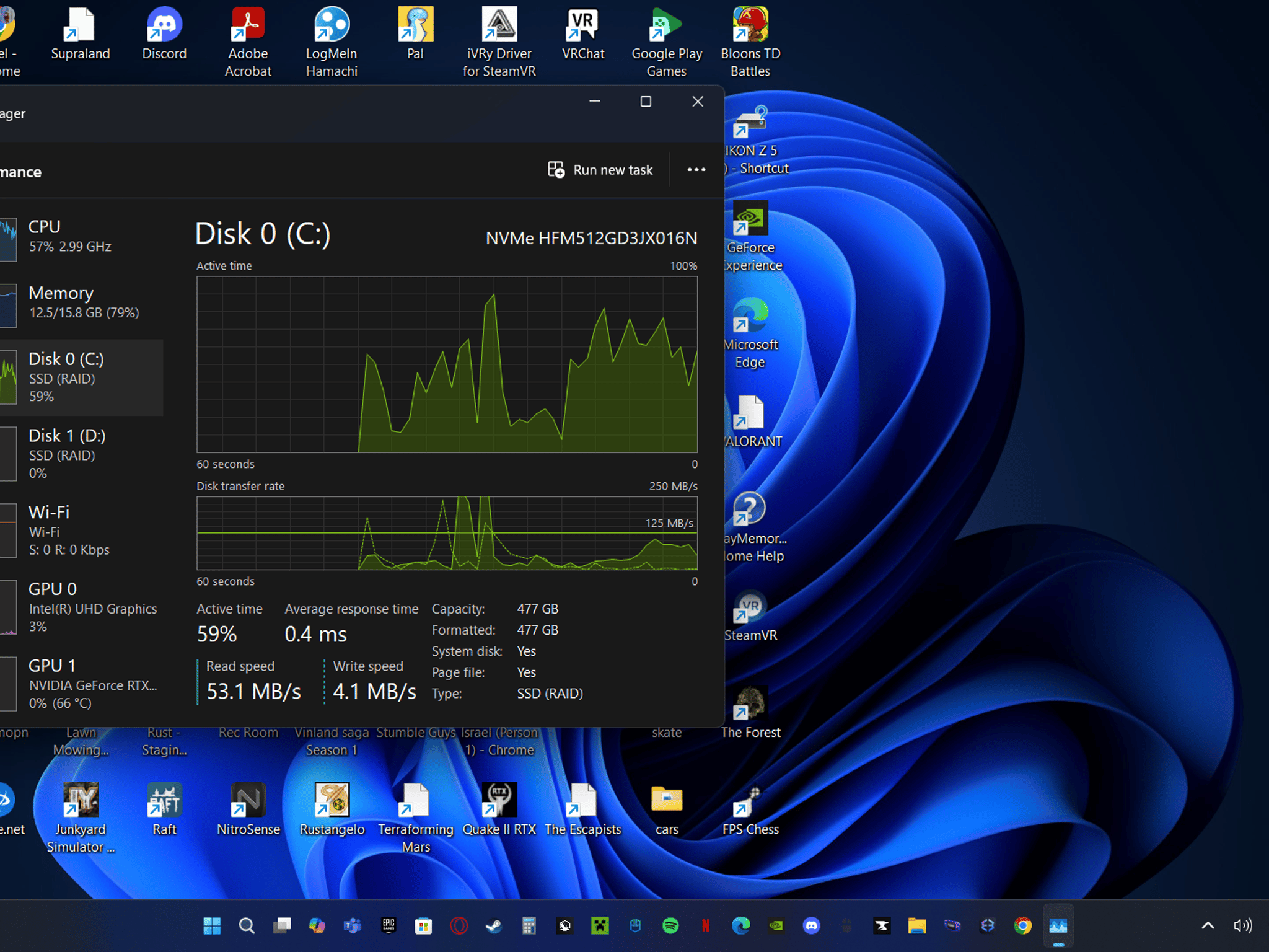 Acer nitro 5 (RTX 3050 TI6