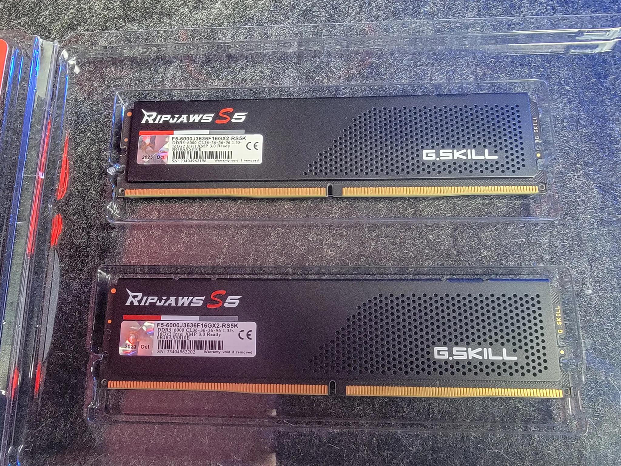 G.Skill Ripjaws S5 32GB (2 x 16GB) DDR5-6000 XMP 3.0