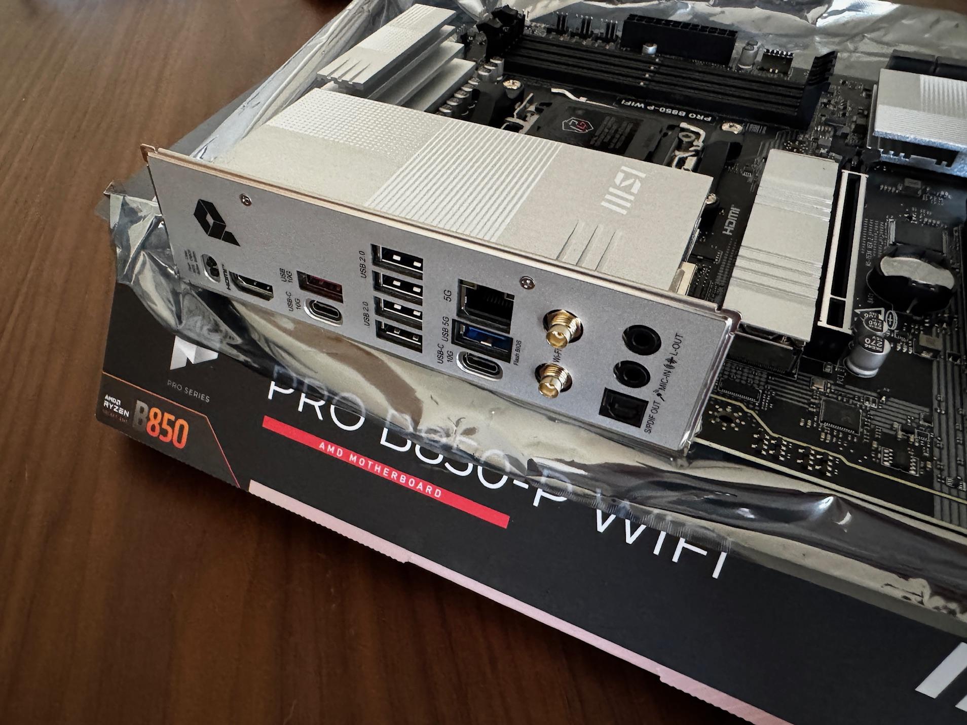 MSI PRO B850-P WiFi Motherboard - Lightly used for 4 months