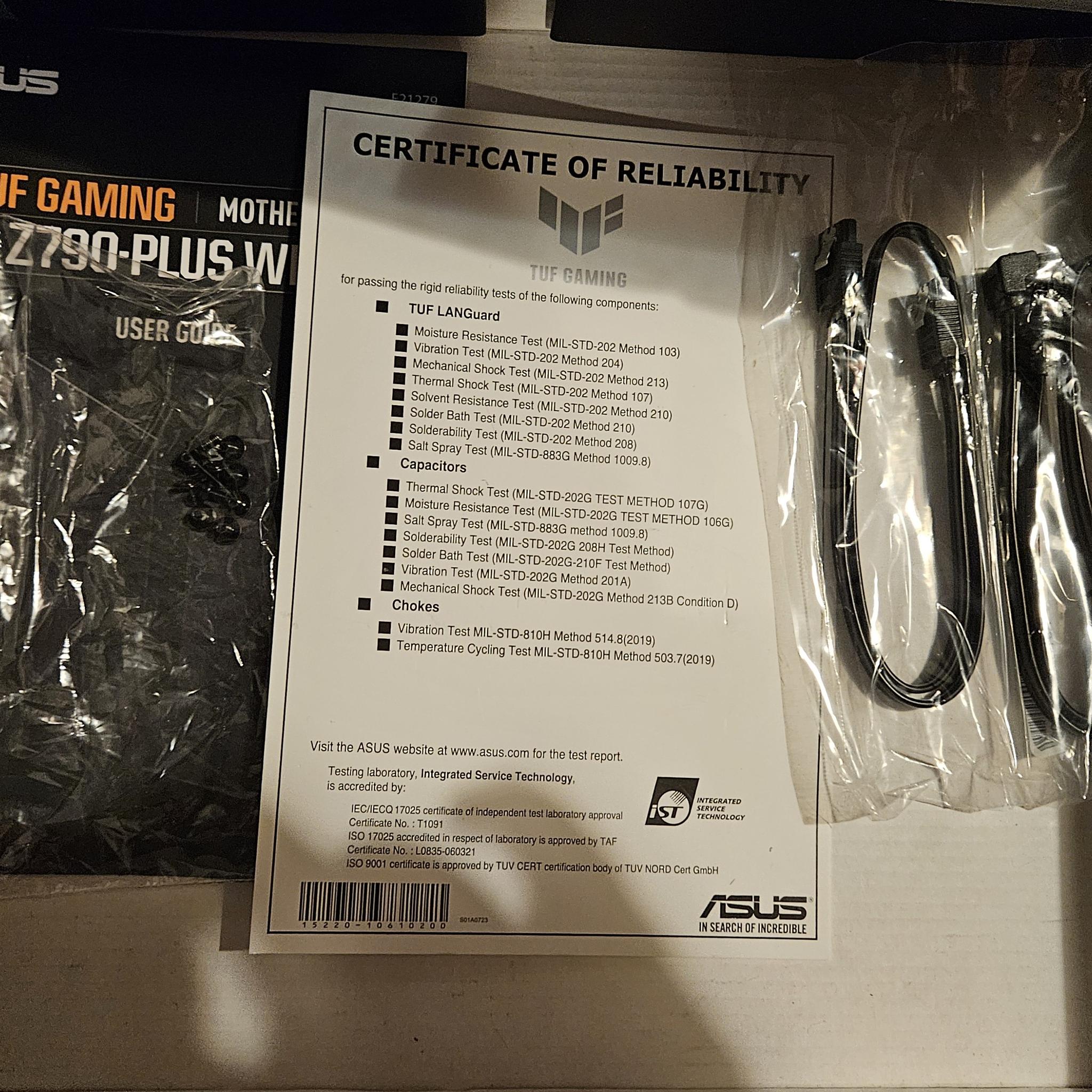 Asus TUF Gaming Z790-Plus Wifi and Intel Core i5-13600k