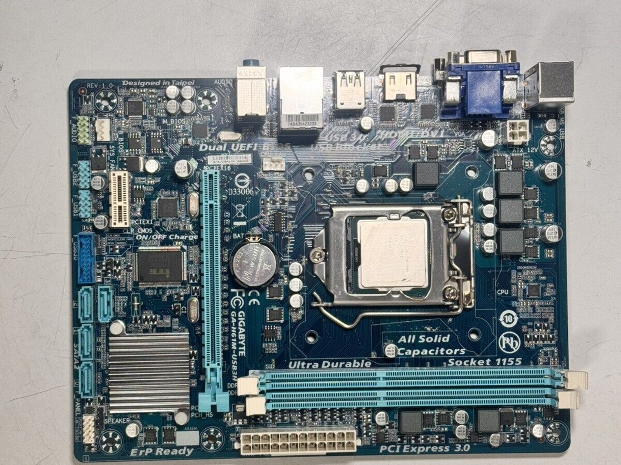 Gigabyte GA-H61M-USB3H Motherboard w/i5-3350P CPU