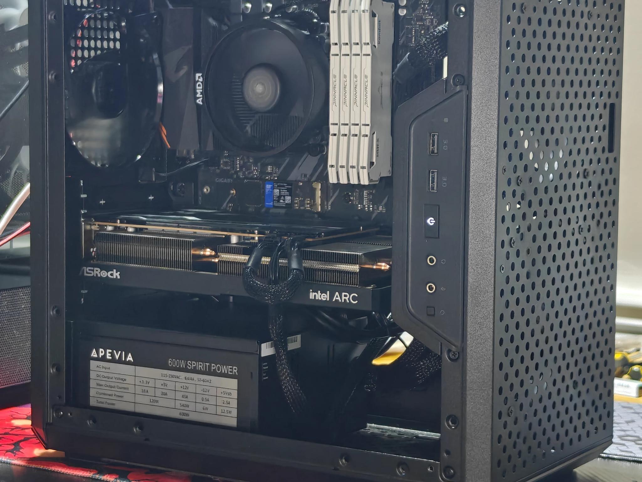 GAMING PC|AMD RYZEN 5 5600T|INTEL ARC A 580 8GB|32GB DDR4 3200|1TB NVME SSD|WINDOWS 11 PRO
