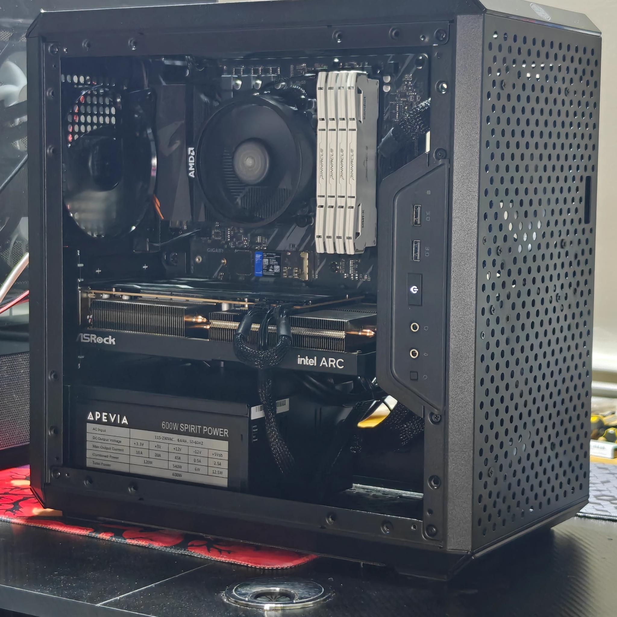 GAMING PC|AMD RYZEN 5 5600T|INTEL ARC A 580 8GB|32GB DDR4 3200|1TB NVME SSD|WINDOWS 11 PRO