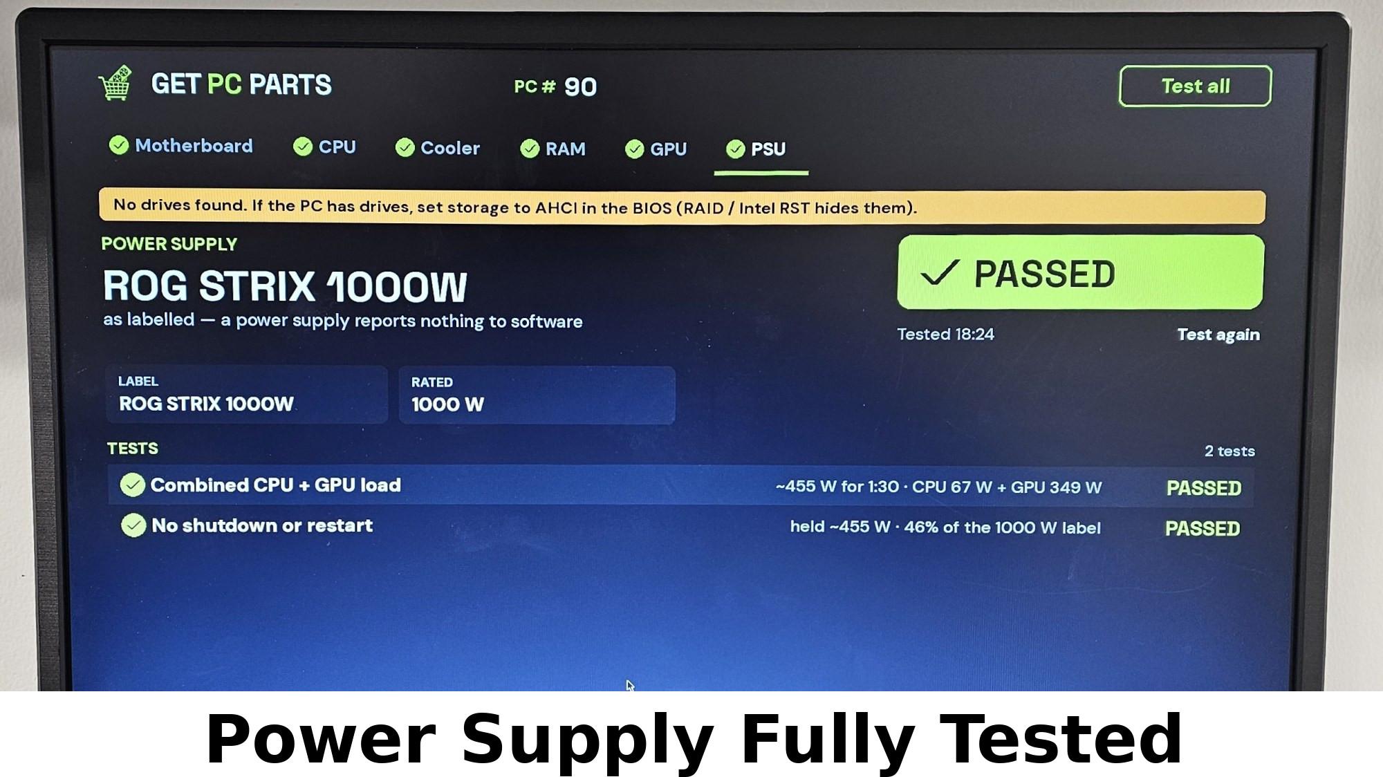 1000 Watt PSU ASUS ROG Strix 1000G Power Supply
