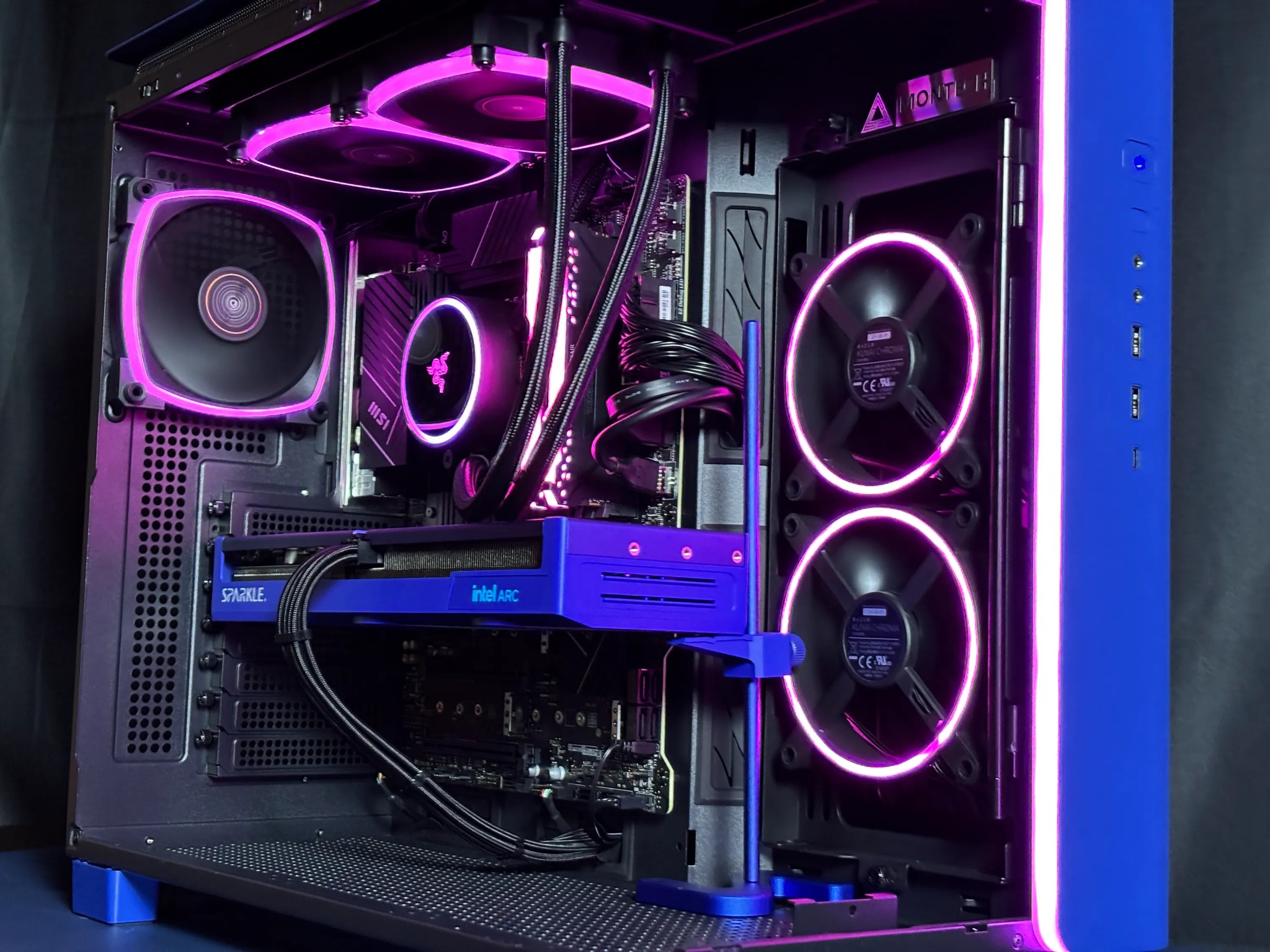 All BLUE INTEL PC💎I7 12700K|ARC B580 12gb|32gb DDR4 |1 TB M.2 SSD💎