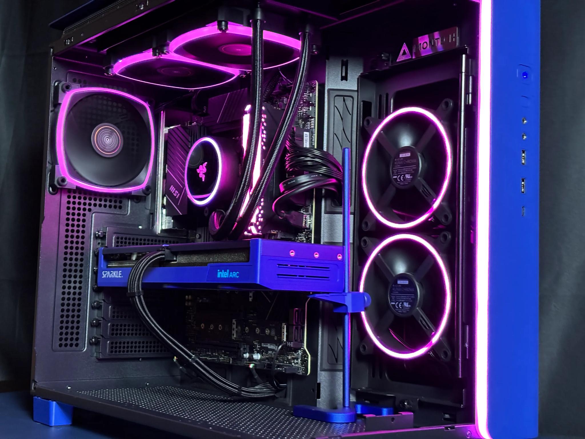 All BLUE INTEL PC💎I7 12700K|ARC B580 12gb|32gb DDR4 |1 TB M.2 SSD💎