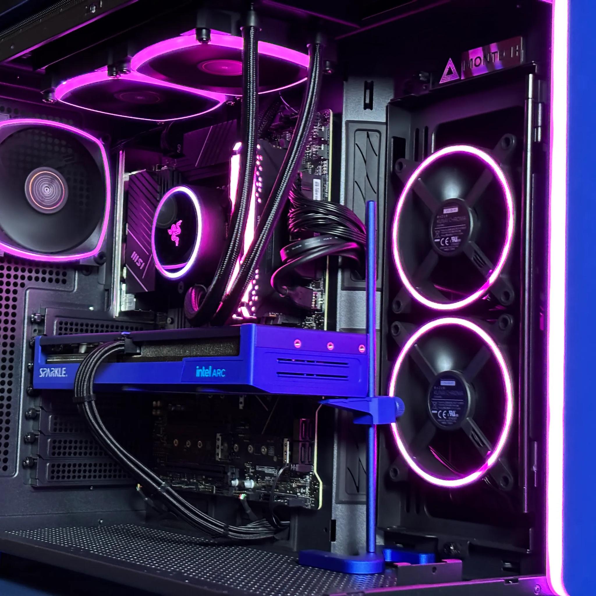 All BLUE INTEL PC💎I7 12700K|ARC B580 12gb|32gb DDR4 |1 TB M.2 SSD💎