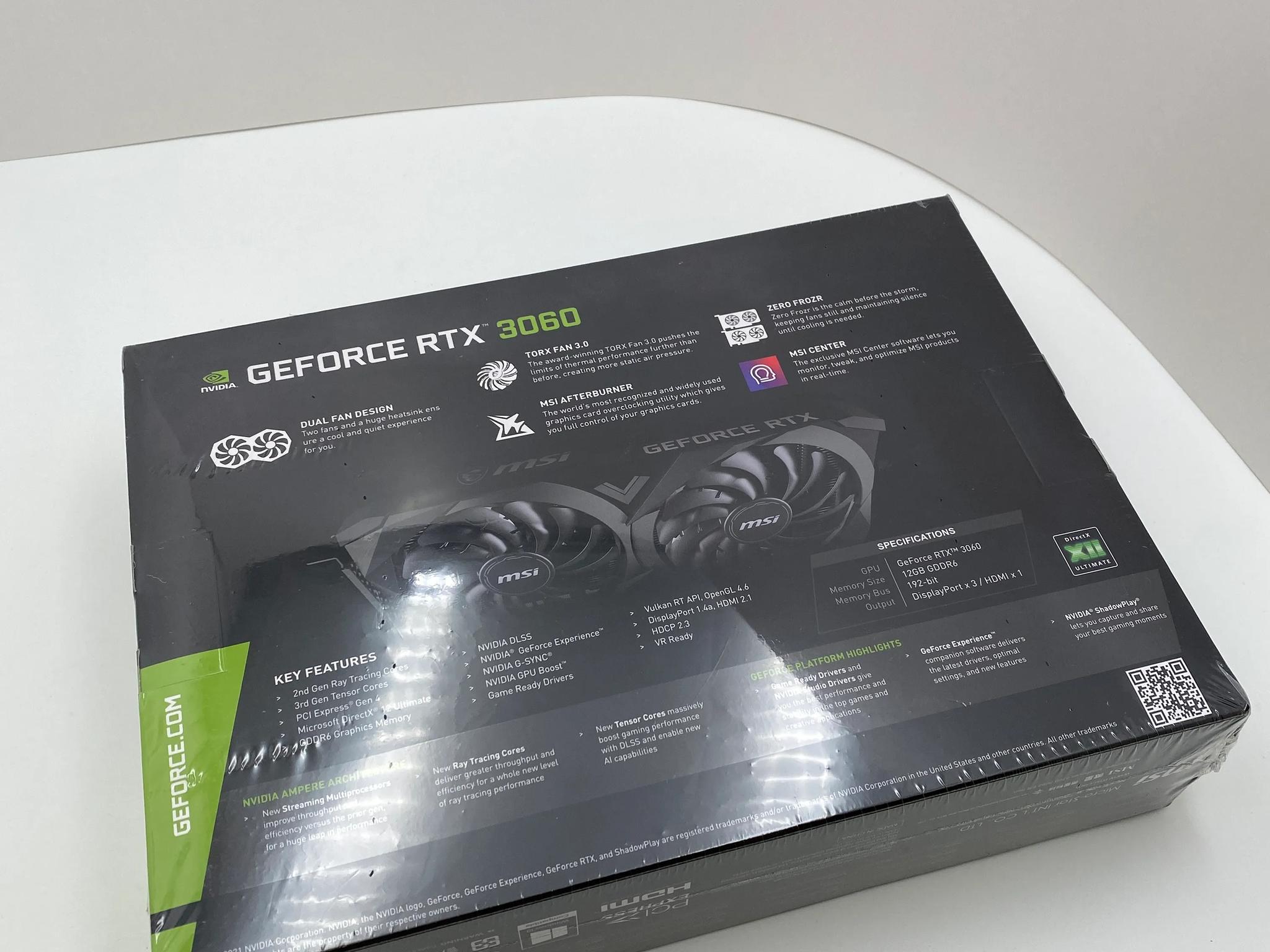 MSI NVIDIA GeForce RTX 3060 VENTUS 2X OC 12 GB GDDR6 Graphics Card