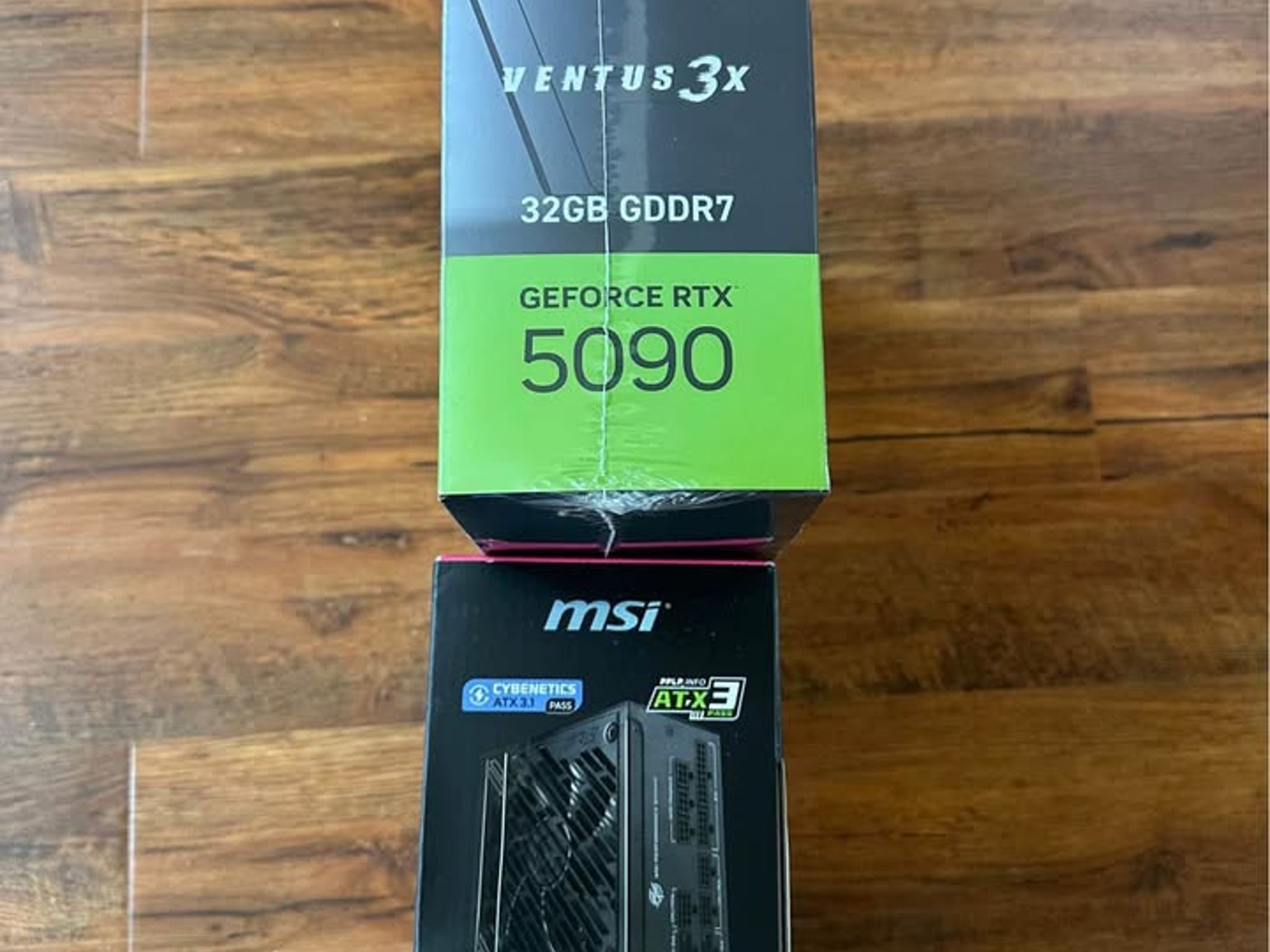 BNIB bundle MSI GeForce RTX 5090 32G VENTUS 3X OC and MPG A1000GS PCIE5 ATX 3.1 1000W Gold PSU