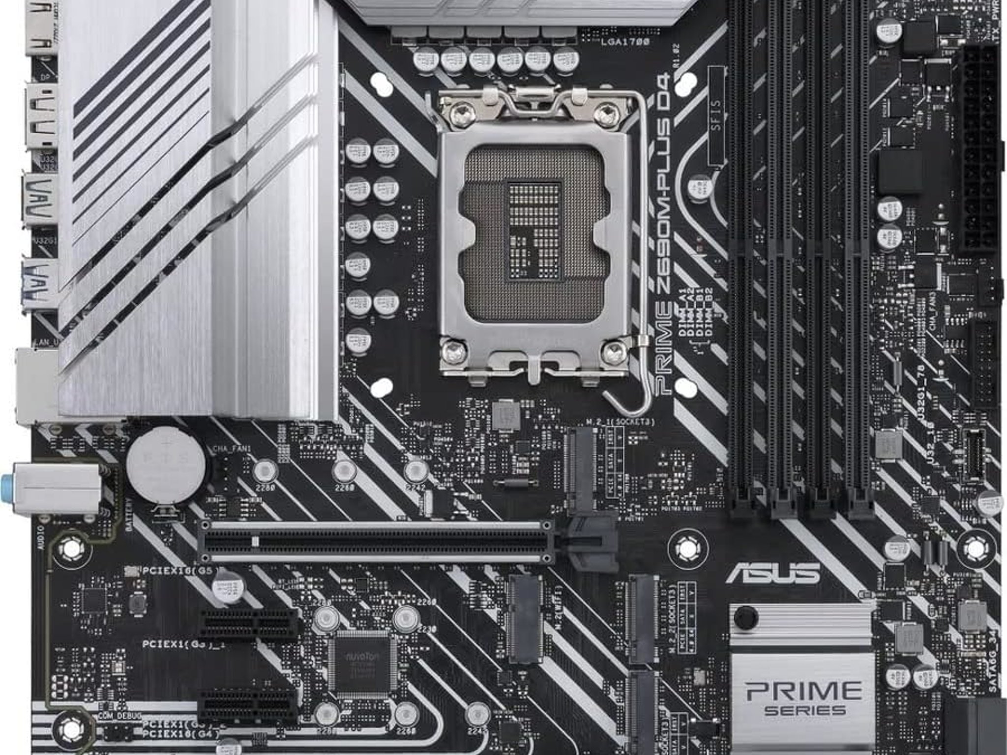 ASUS PRIME Z690M-PLUS D4 Intel LGA 1700 Z690 MicroATX M.2 Desktop Motherboard A