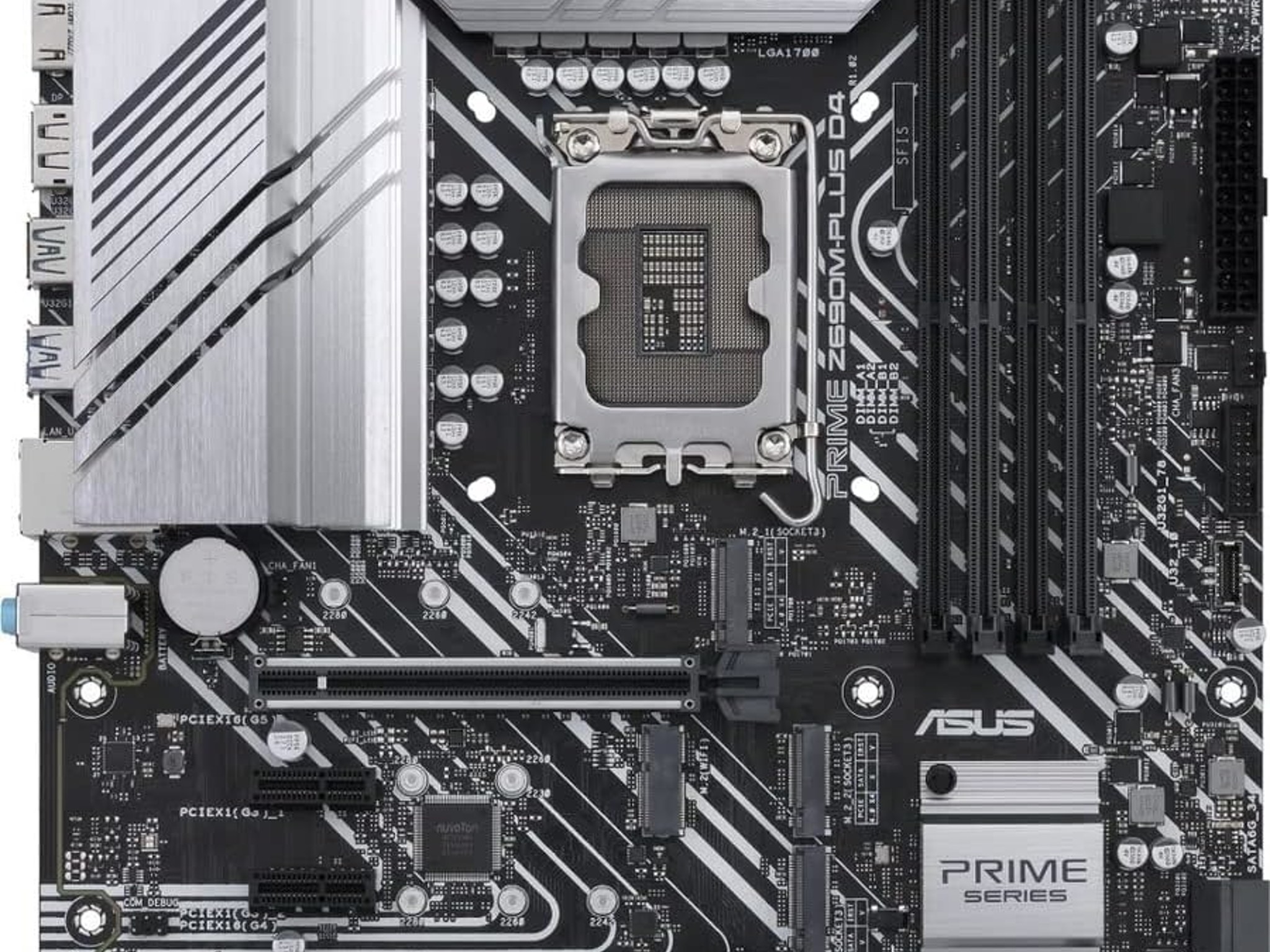 ASUS PRIME Z690M-PLUS D4 Intel LGA 1700 Z690 MicroATX M.2 Desktop Motherboard A