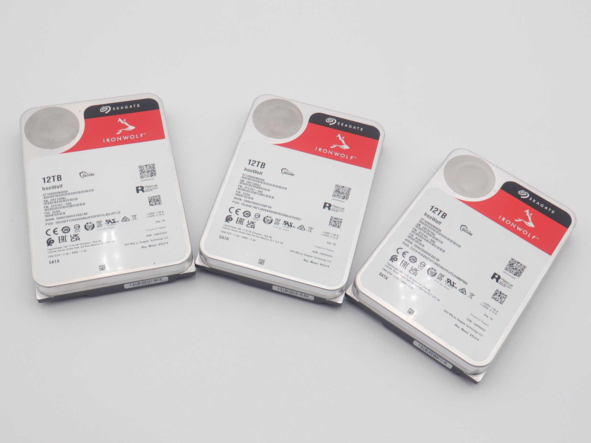 Seagate IronWolf 12TB NAS Hard Drive 7200RPM SATA ST12000VN0008 Warranty Until 2027