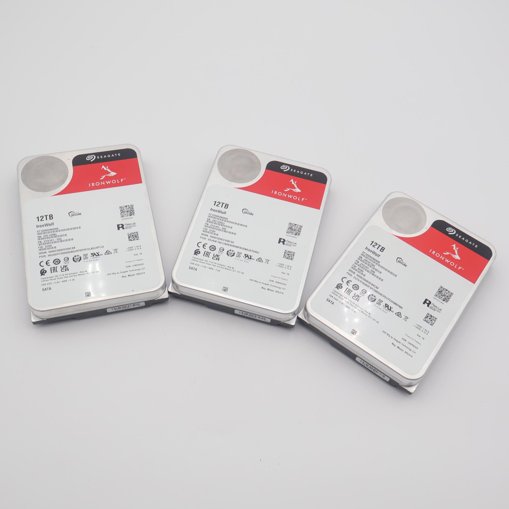 Seagate IronWolf 12TB NAS Hard Drive 7200RPM SATA ST12000VN0008 Warranty Until 2027