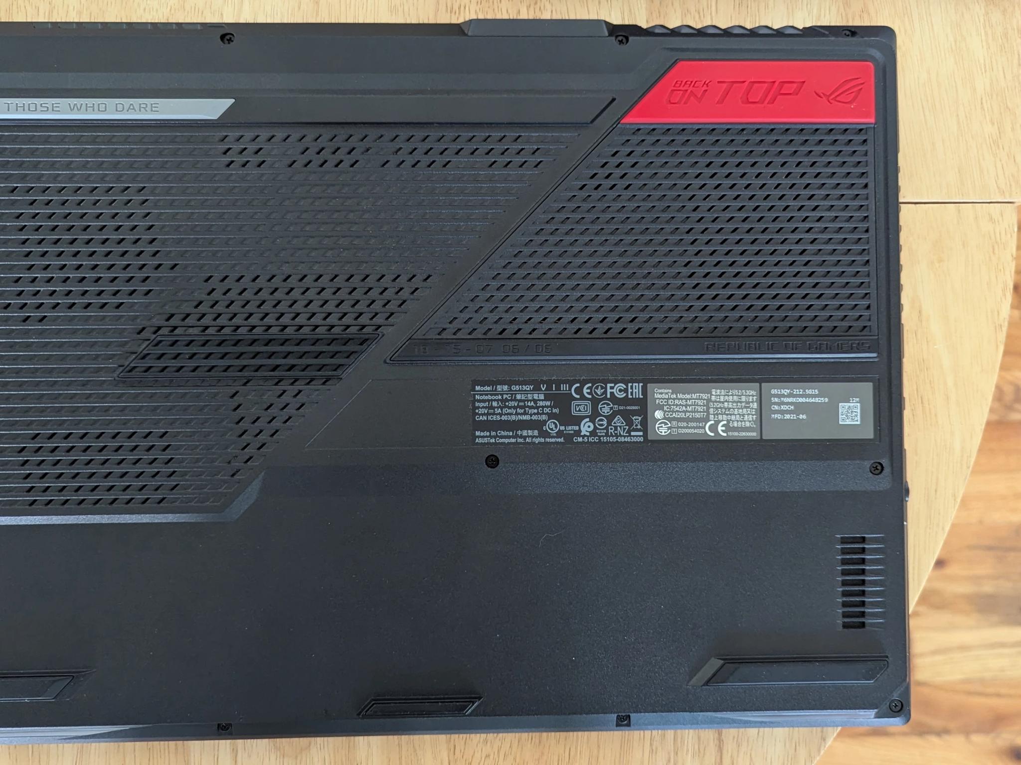 Asus G15 Advantage Edition w/ Ryzen 9 5900HX and RX 6800M