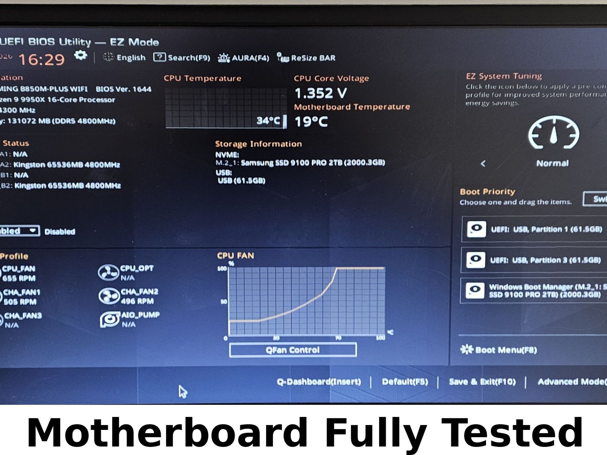 ASUS TUF GAMING B850M-PLUS WIFI AMD AM5 DDR5 mATX Motherboard