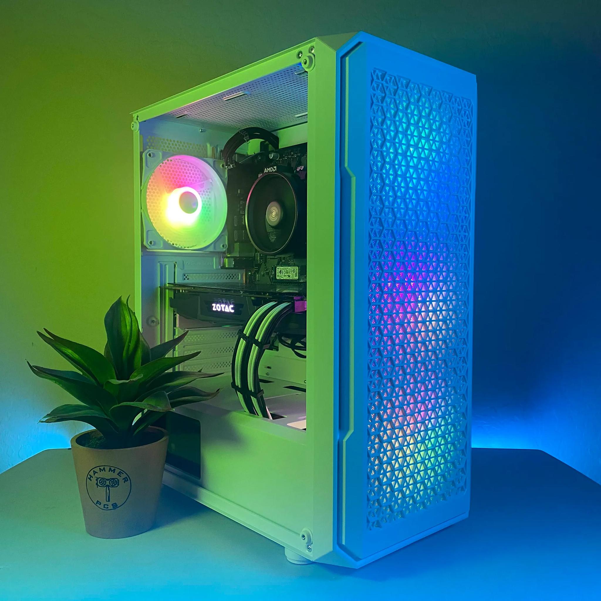 🧊Custom Built White RGB Gaming PC🧊| GTA 1070 Ti, Ryzen 5, Win11, 1TB SSD | Fortnite, CoD, more!