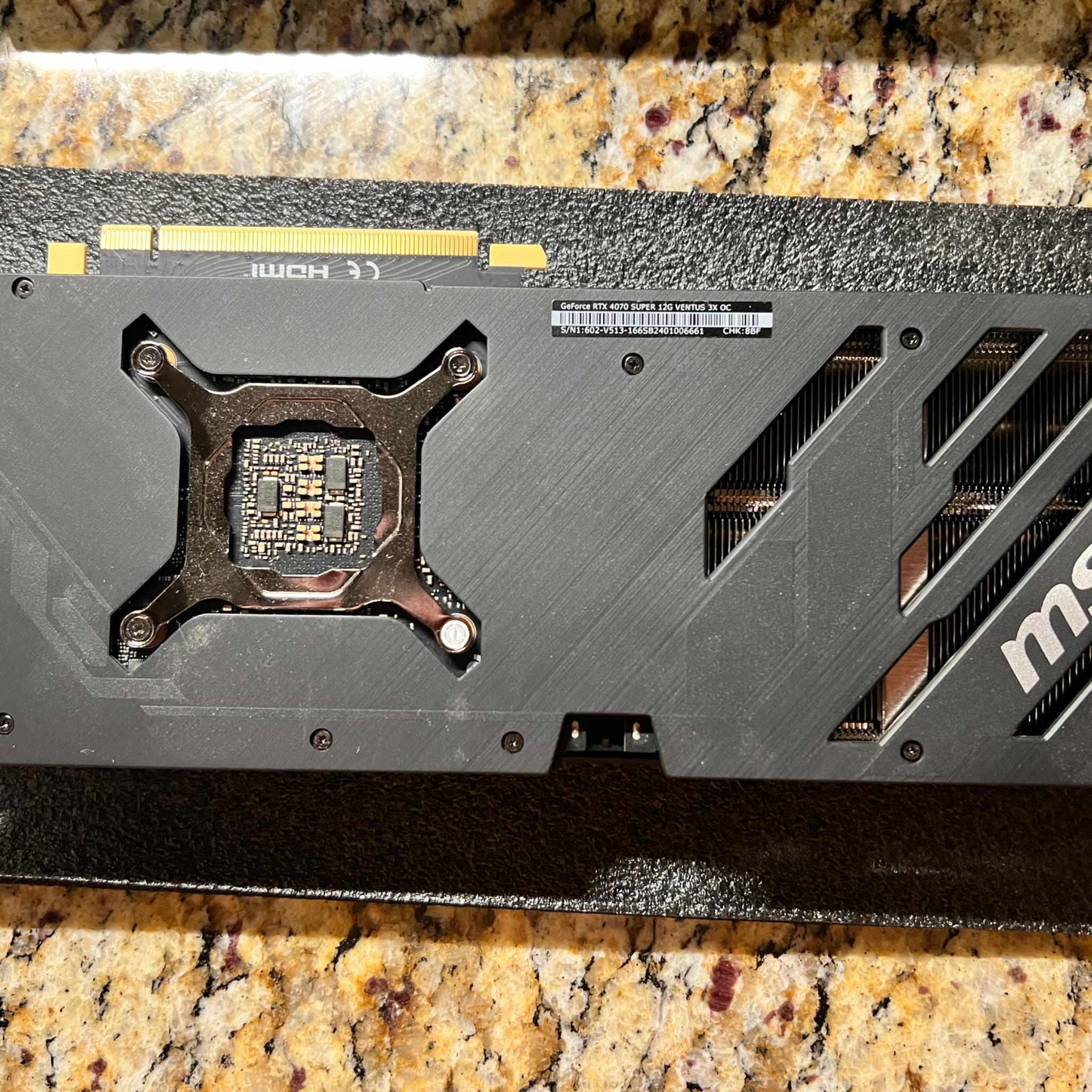 MSI 4070 super Used/like new with box and adapter