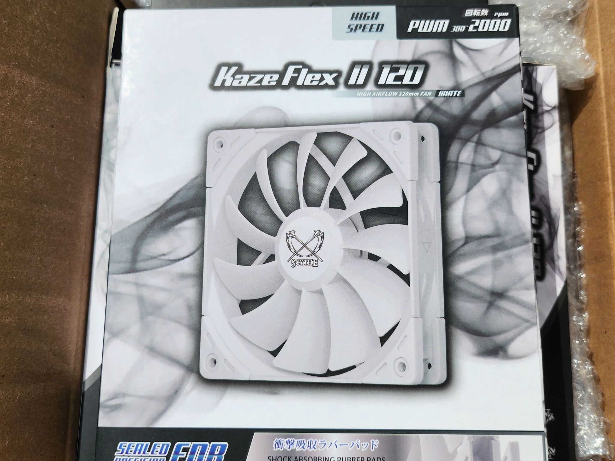 (Lot of 6) Scythe Kaze Flex II 120 PWM (White Edition - 2000 RPM)
