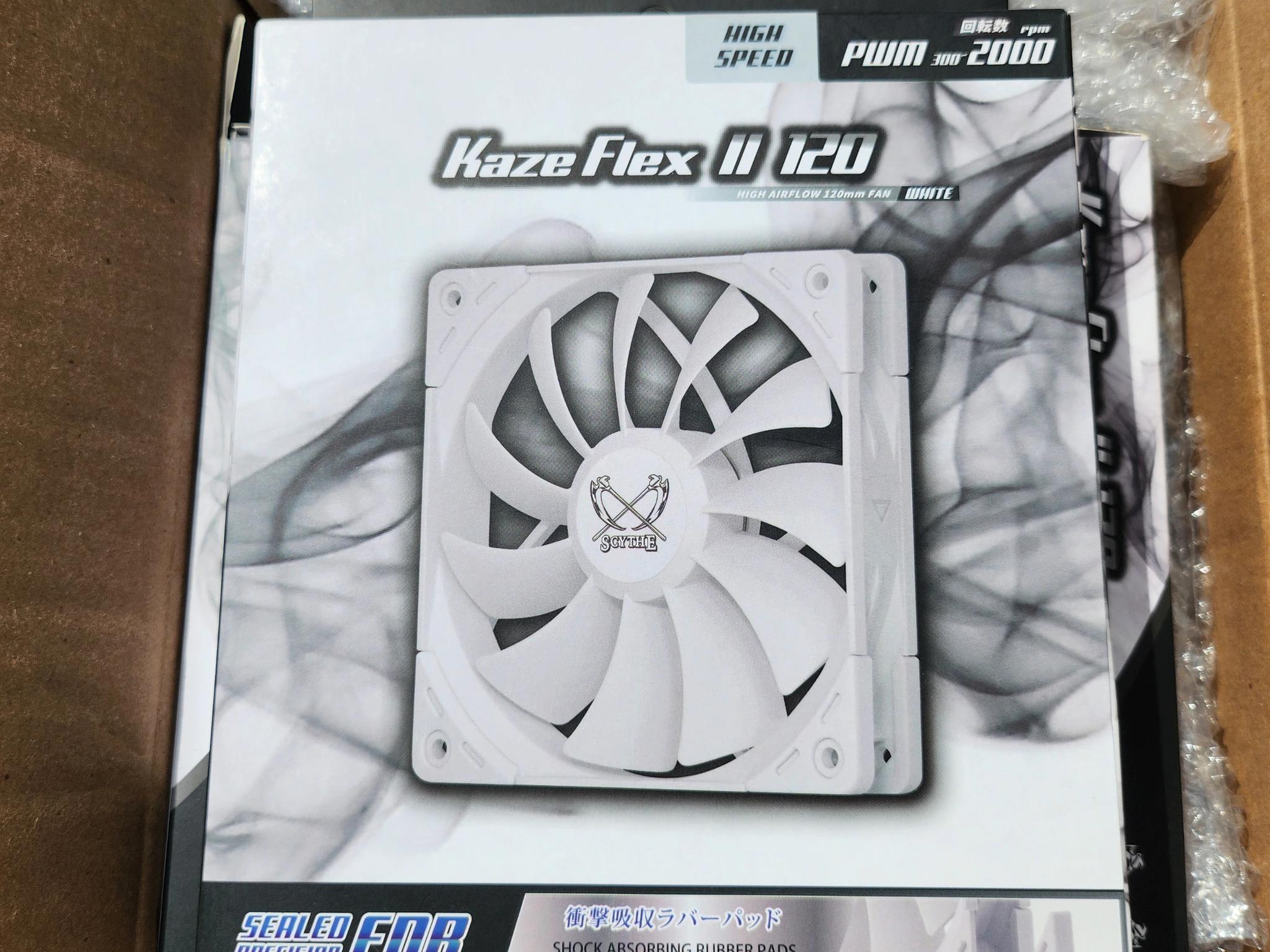 (Lot of 6) Scythe Kaze Flex II 120 PWM (White Edition - 2000 RPM)