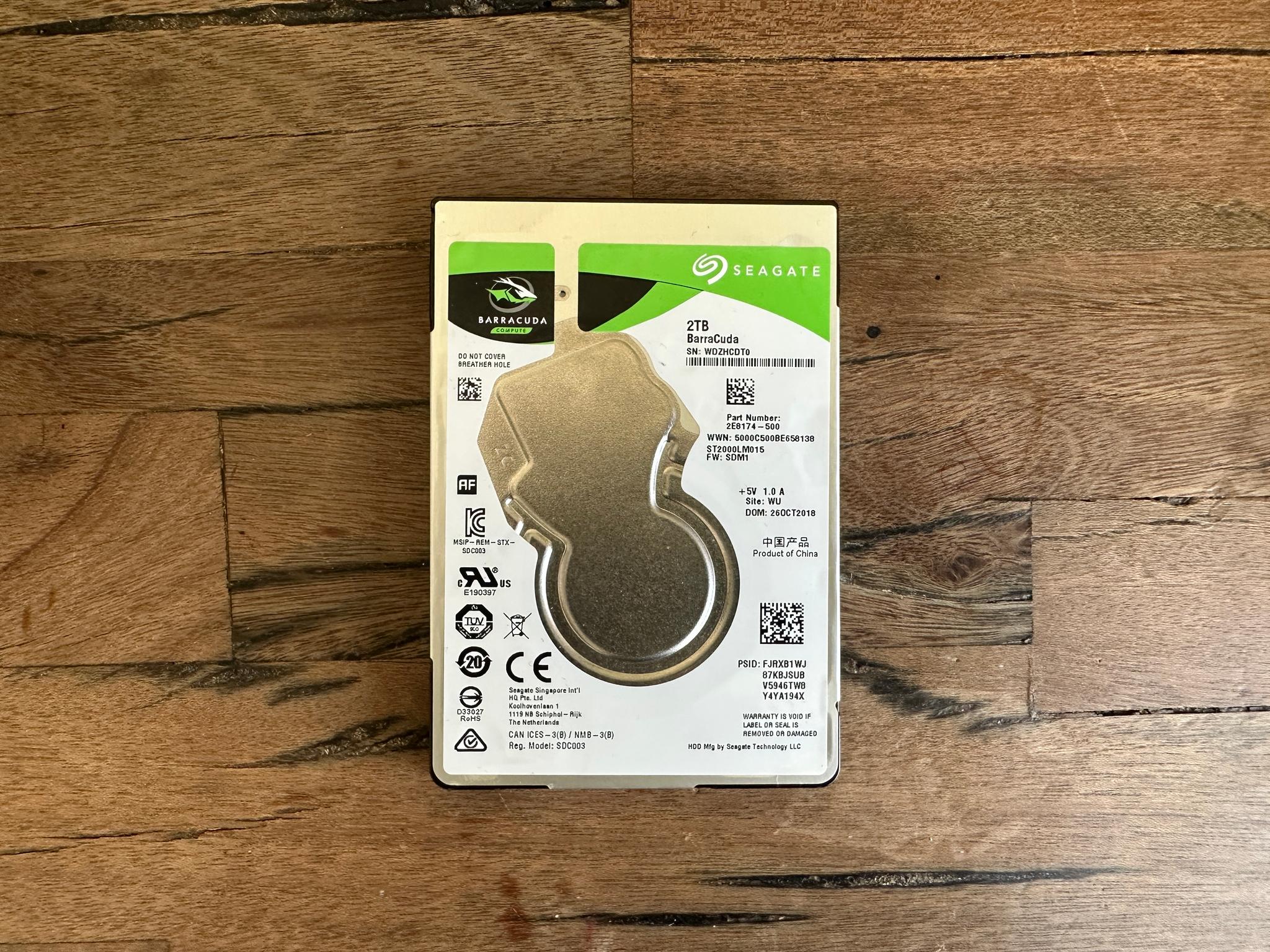 Seagate Barracuda 2TB 2.5” SATA III HDD