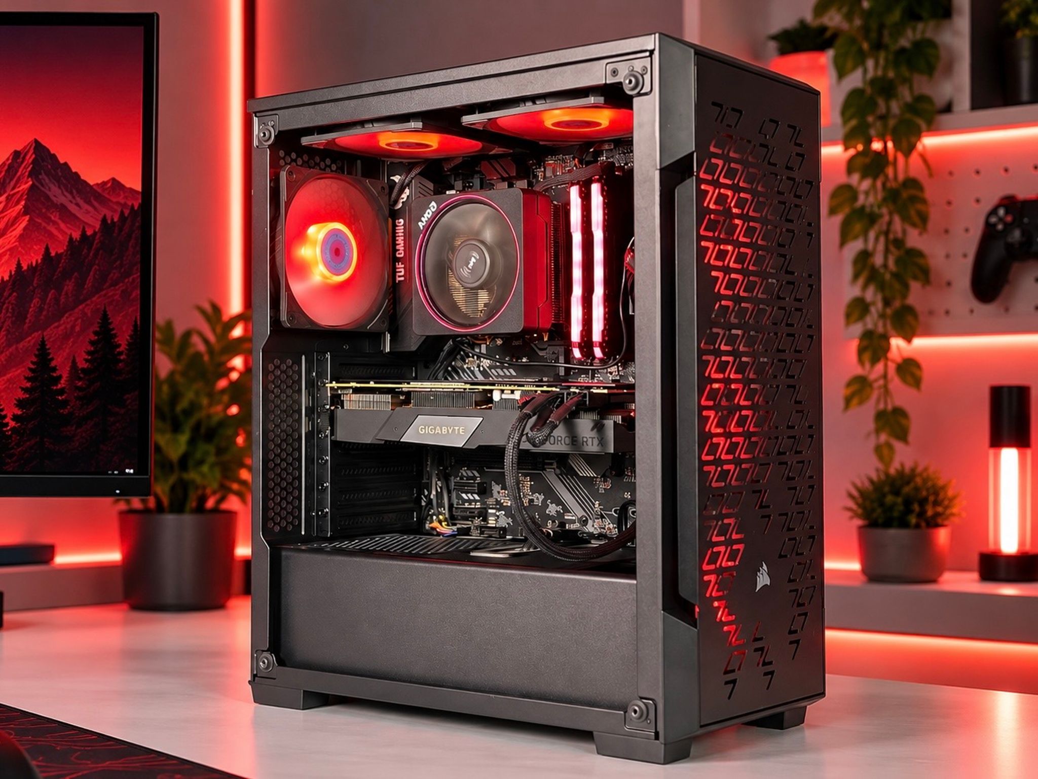 ❤️‍🔥SCARLET Gaming PC | RTX 2080 SUPER | Ryzen 7 3700x | 32GB RAM | 512GB SSD + 1TB HDD | FREE SHIP