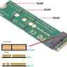 NFHK WiFi Riser Card NGFF Key-E Wireless Networking Card to M.2 NGFF NVME SSD Adapter Key-M